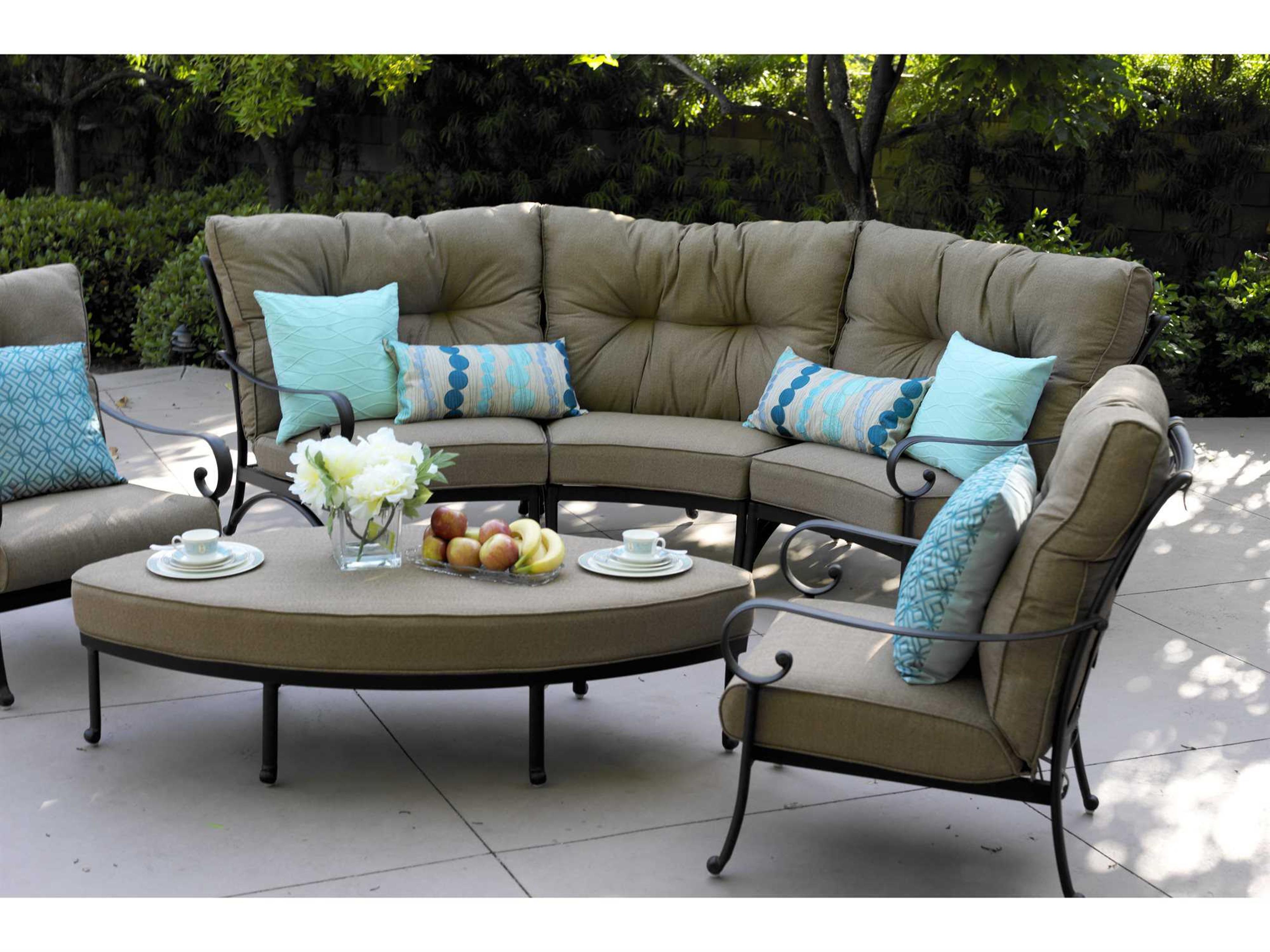 Darlee Outdoor Living Santa Anita Antique Bronze Cast Aluminum Lounge Set