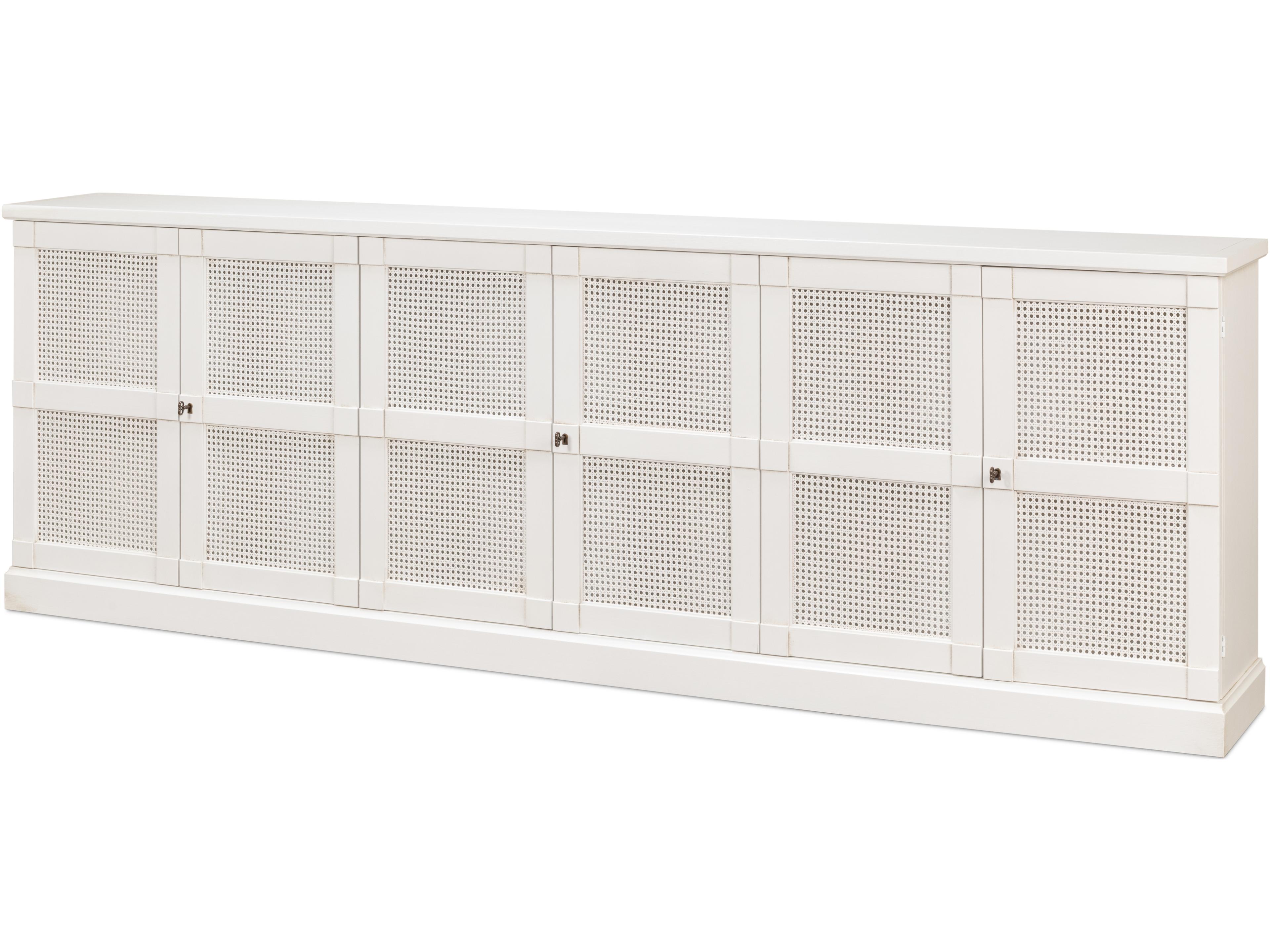 Luciana 6 Cane Dr Buffet 112" Cortina White