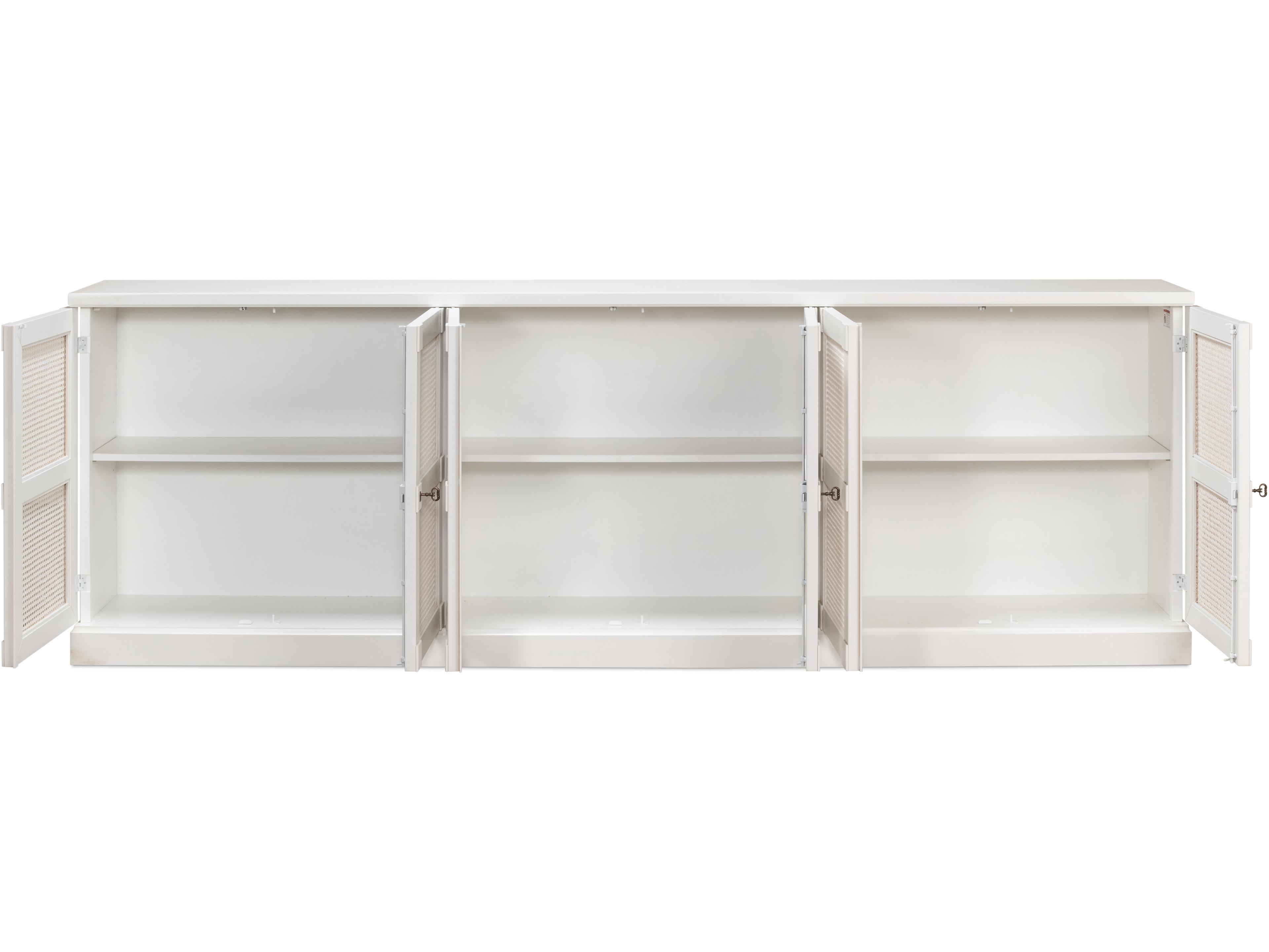 Sarreid Ltd Luciana 6 Cane Dr Buffet 112" Cortina White