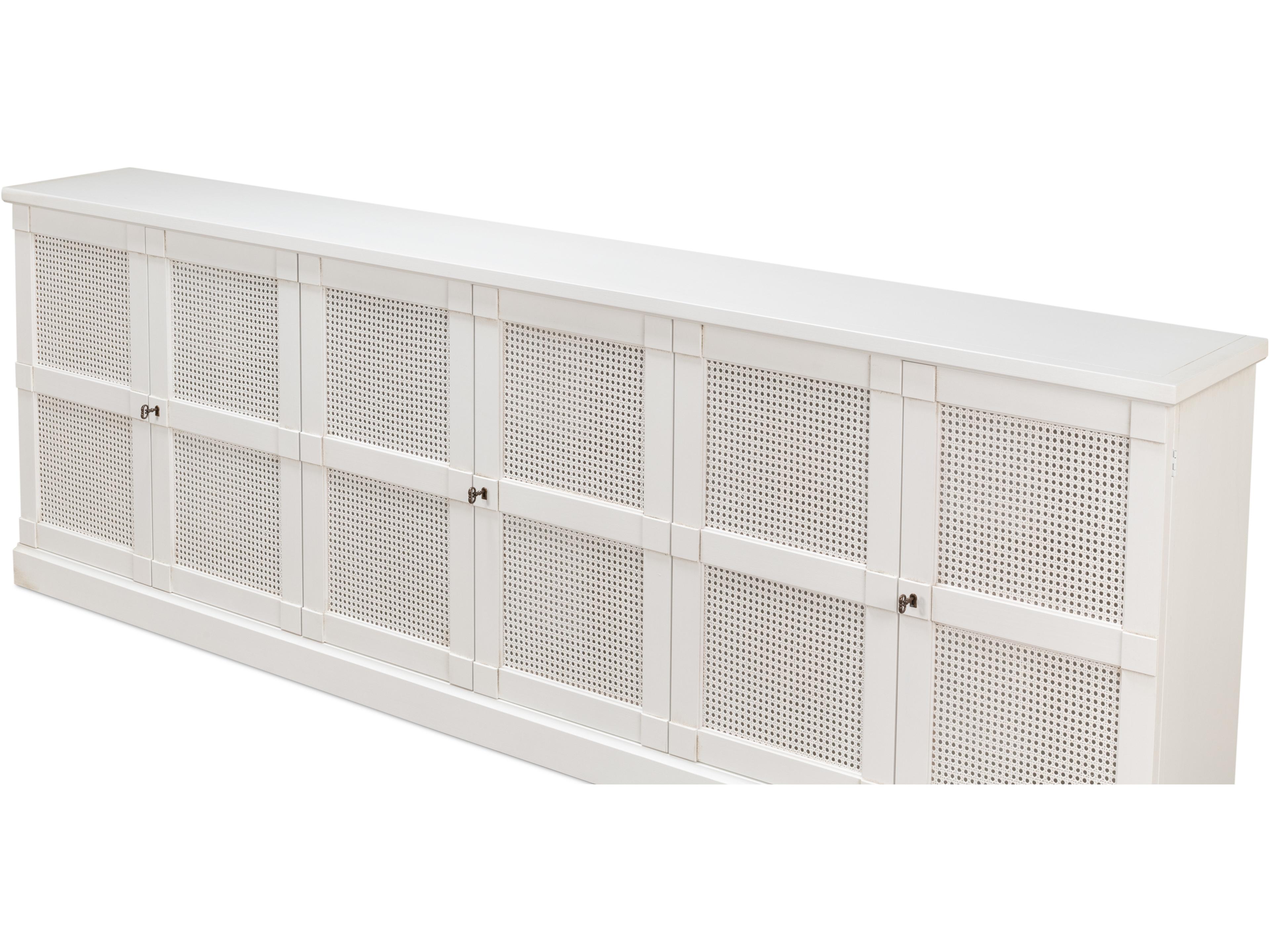 Sarreid Ltd Luciana 6 Cane Dr Buffet 112" Cortina White