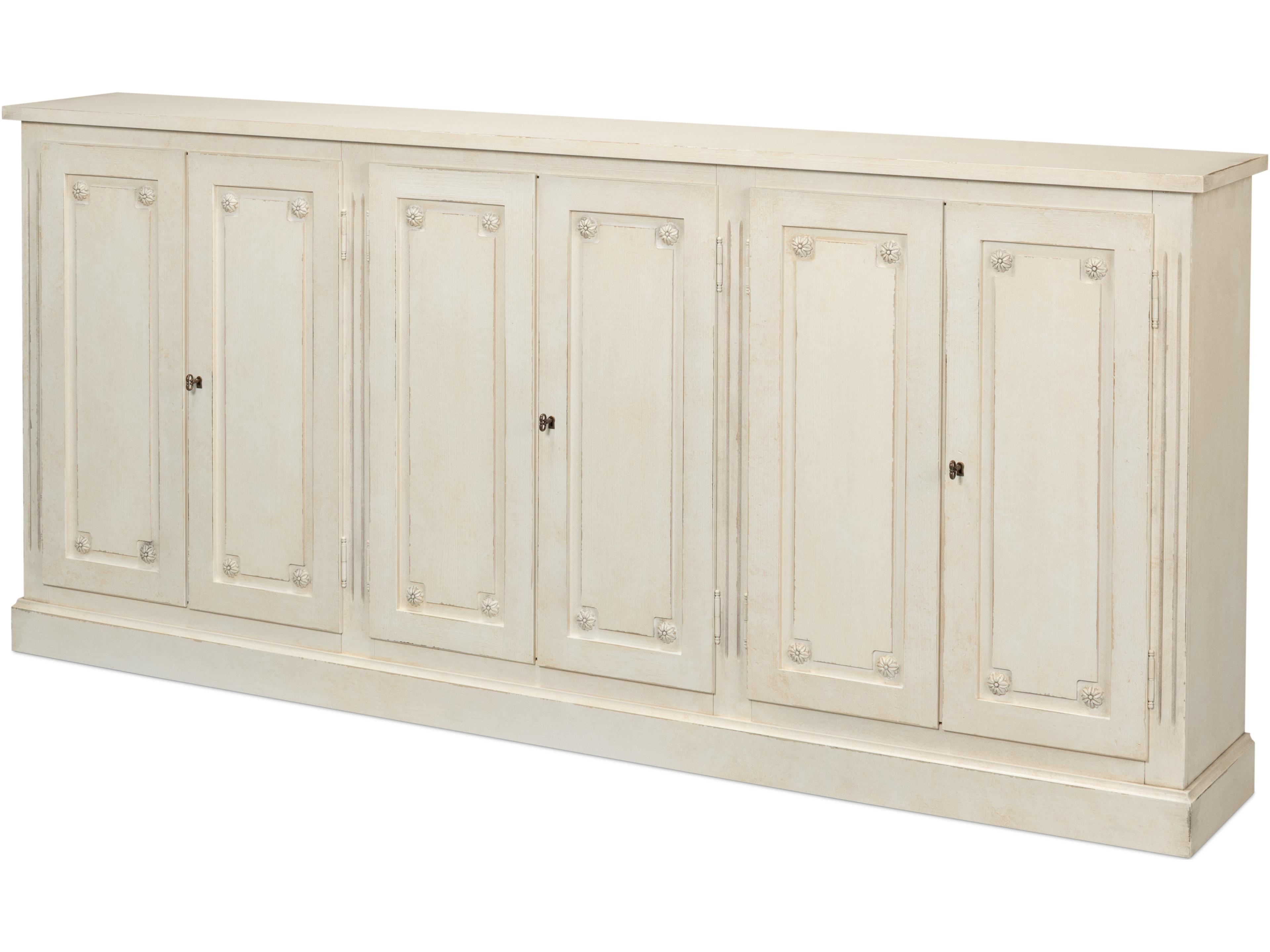 Sarreid Ltd Bellagio Sideboard 96" White White