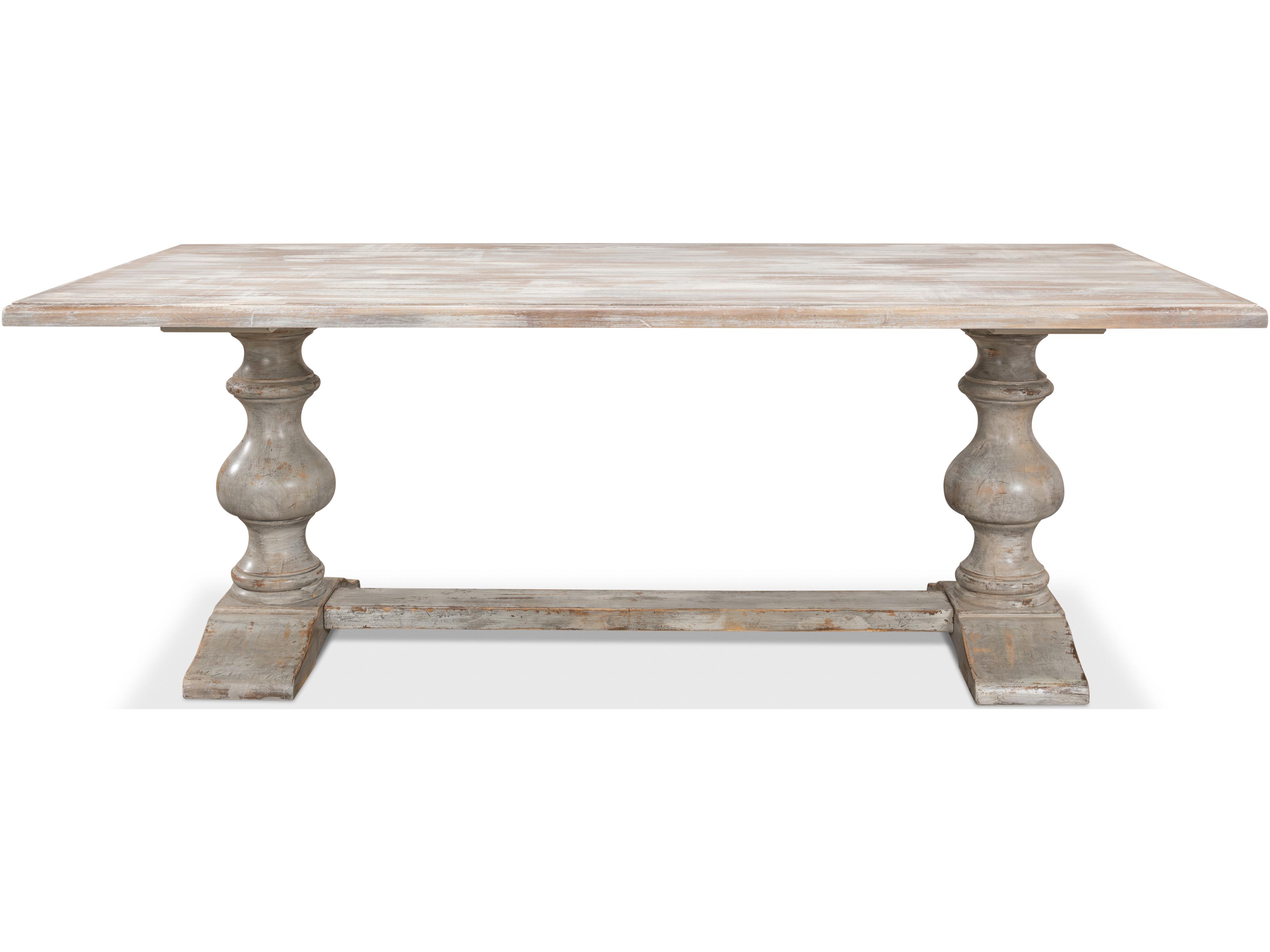 Sarreid Ltd Lionisio Trestle Table Grey Oak