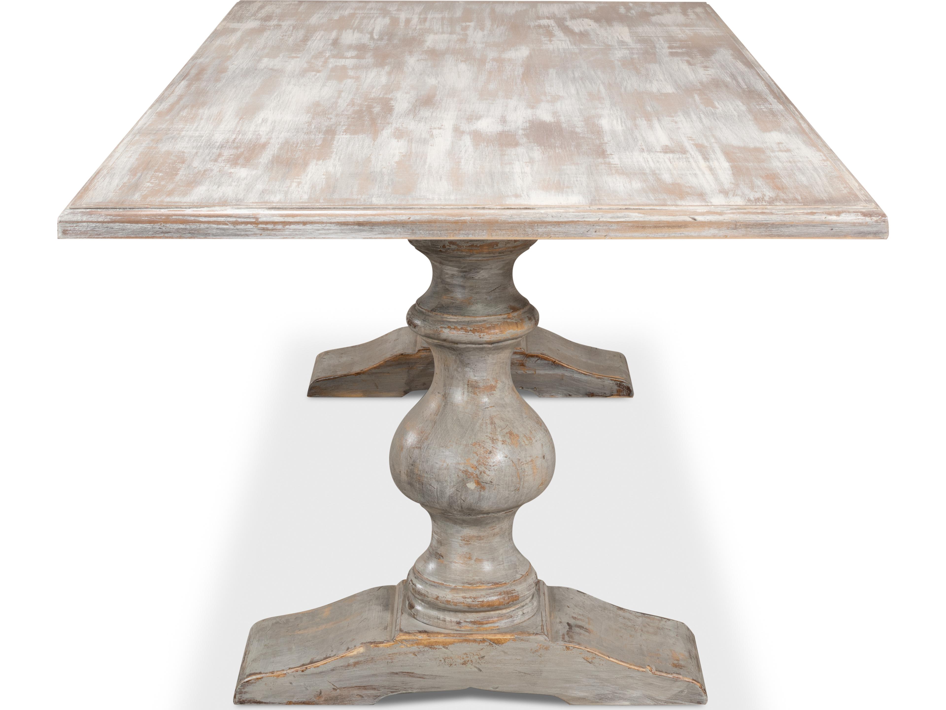 Sarreid Ltd Lionisio Trestle Table Grey Oak
