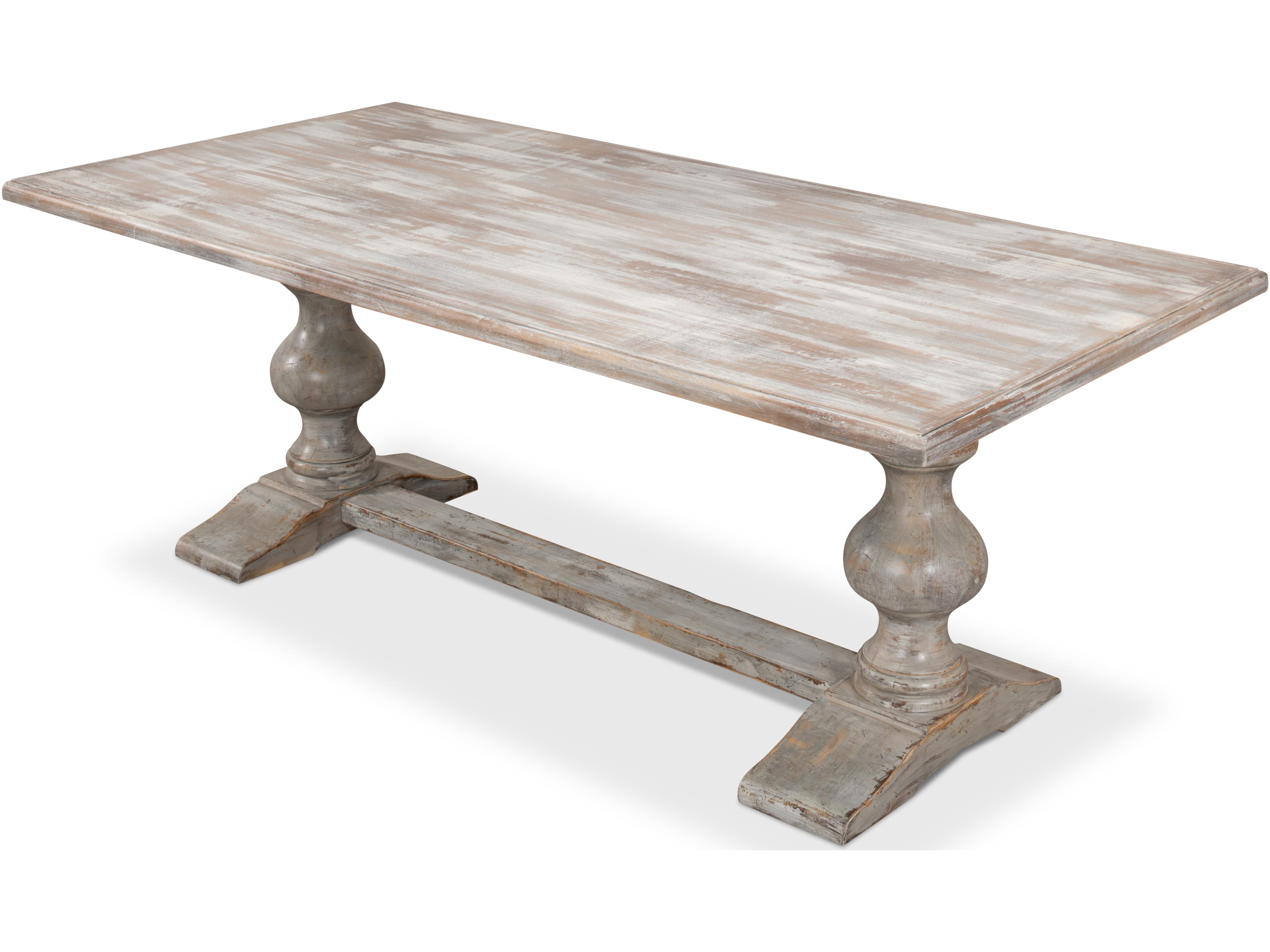 Sarreid Ltd Lionisio Trestle Table Grey Oak