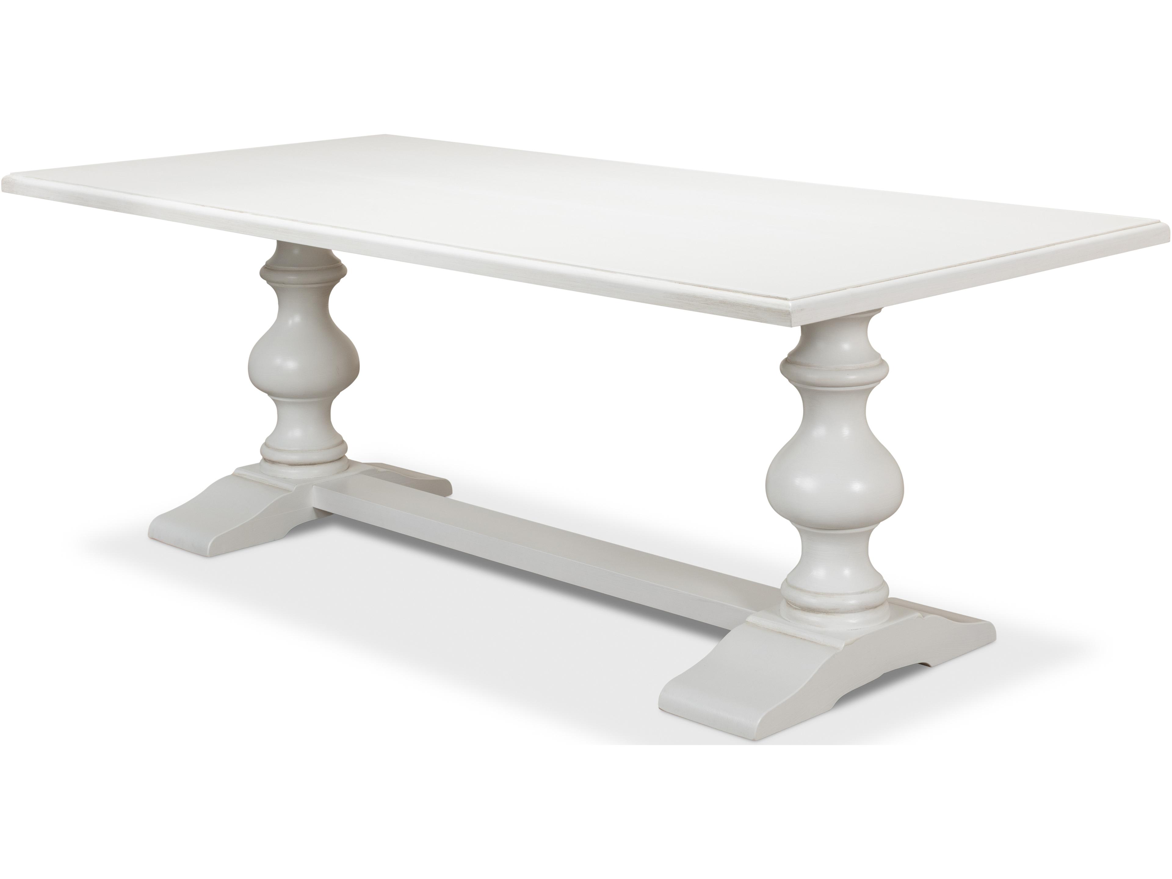 Sarreid Ltd Lionisio Trestle Table Cortina White