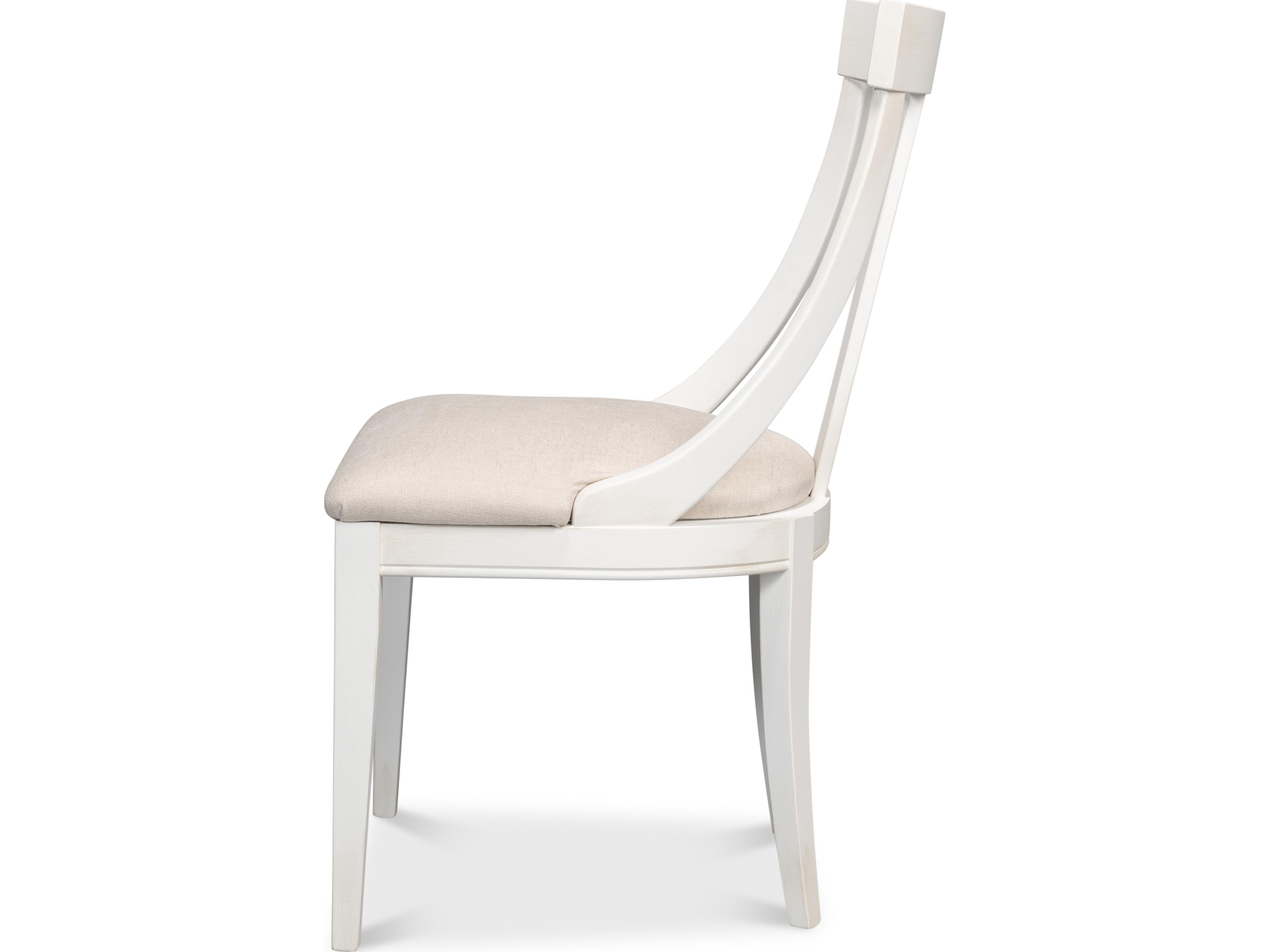 Sarreid Ltd Deco Side Chair Cortina White Taupe