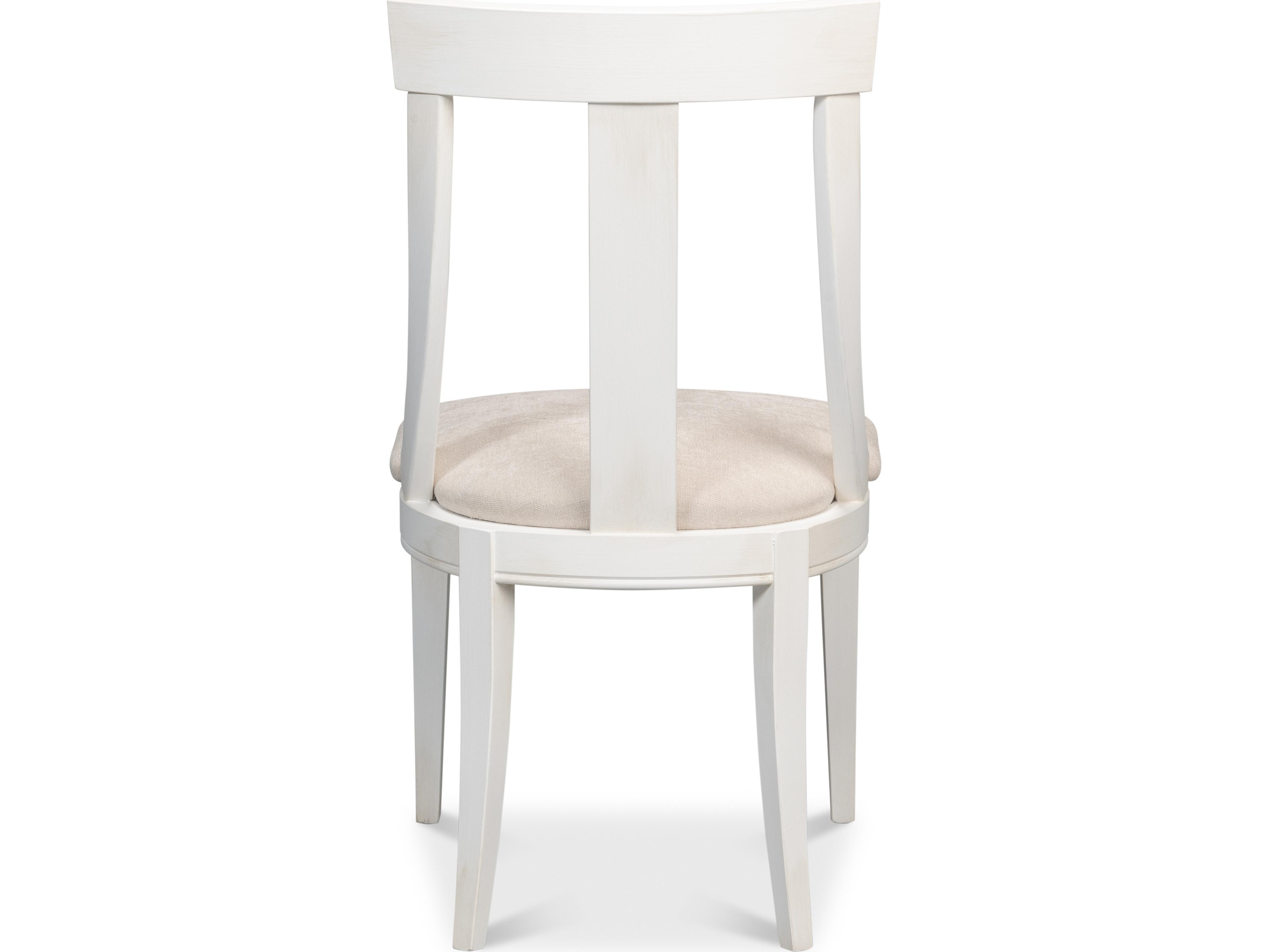 Sarreid Ltd Deco Side Chair Cortina White Taupe