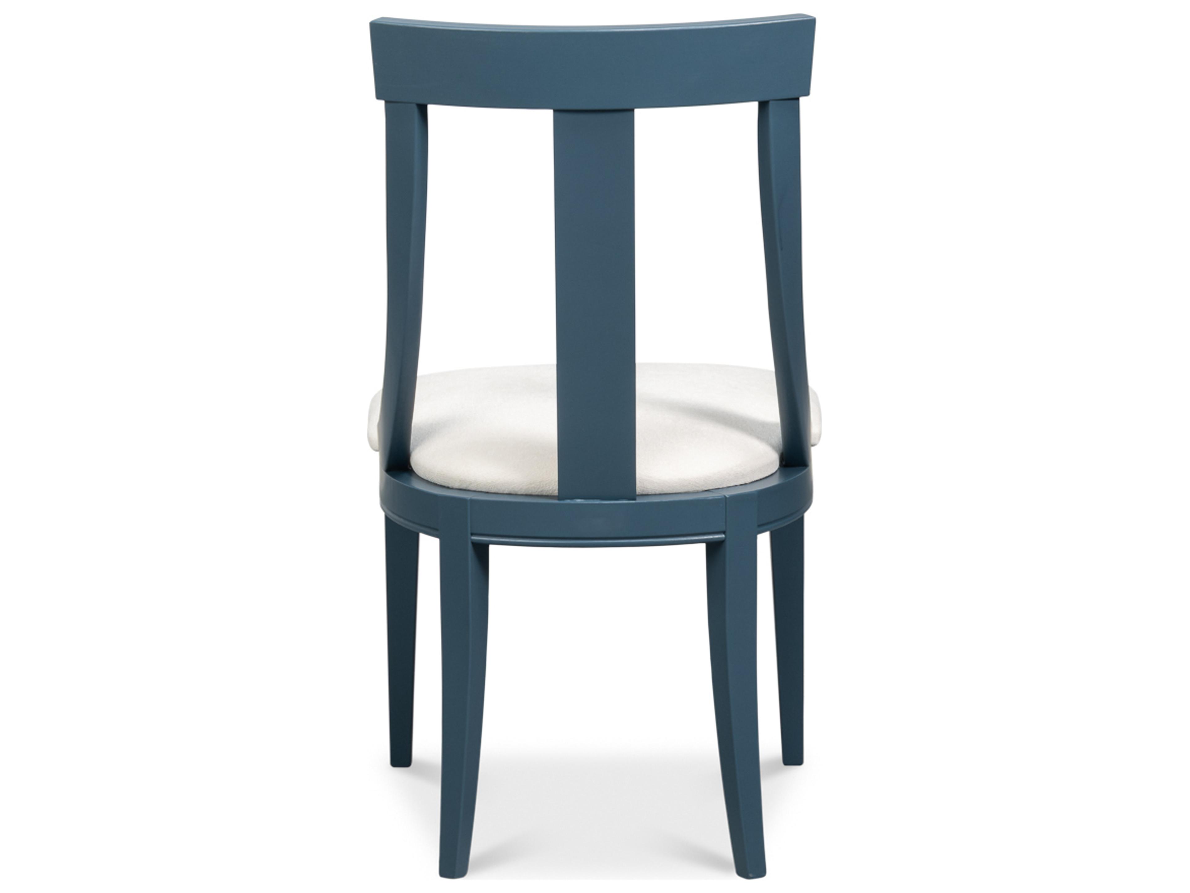 Sarreid Ltd Deco Beech Wood Blue Upholstered Armless Dining Chair