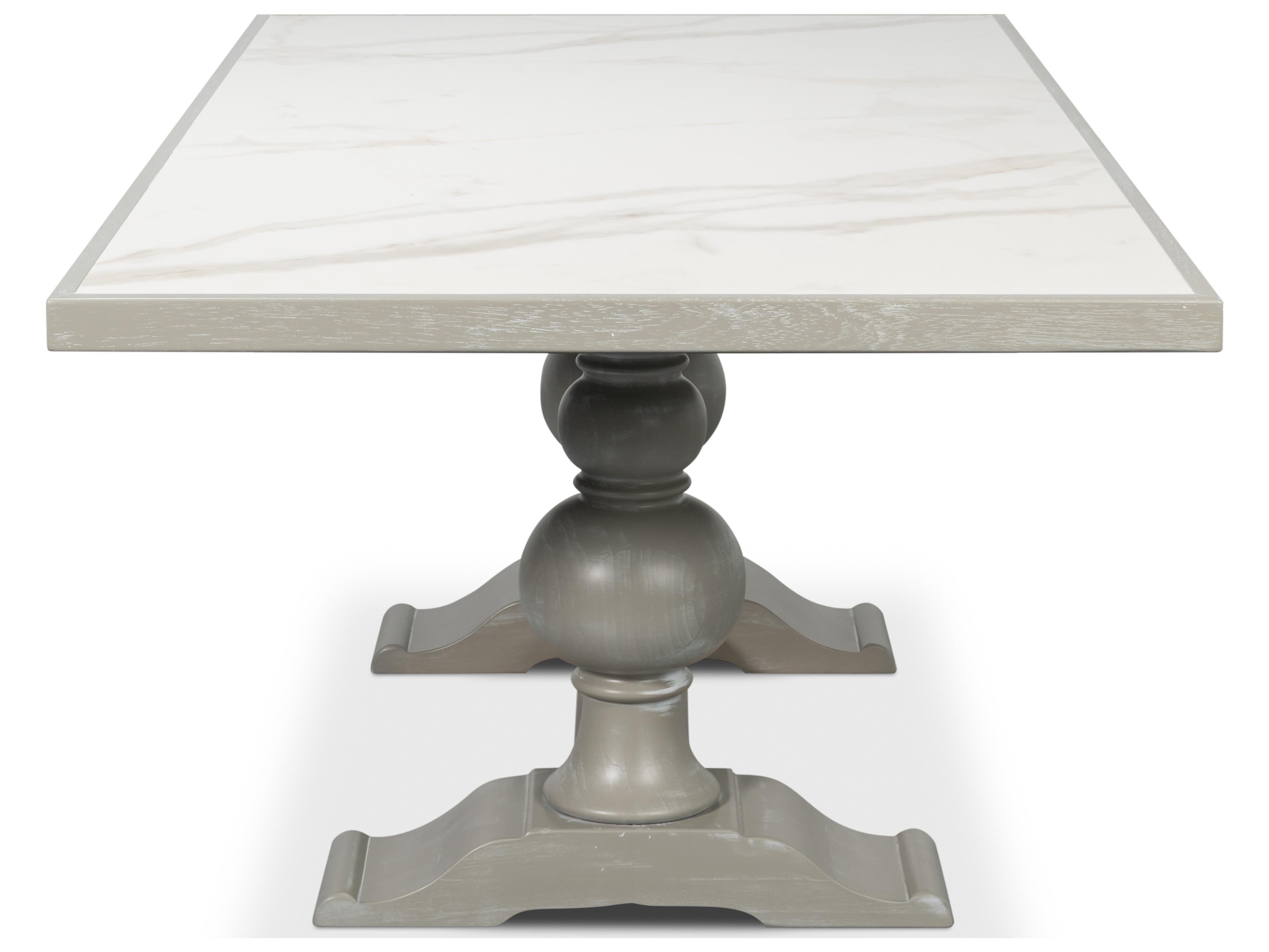 Sarreid Ltd Small Rectangular Porcelain Dining Table