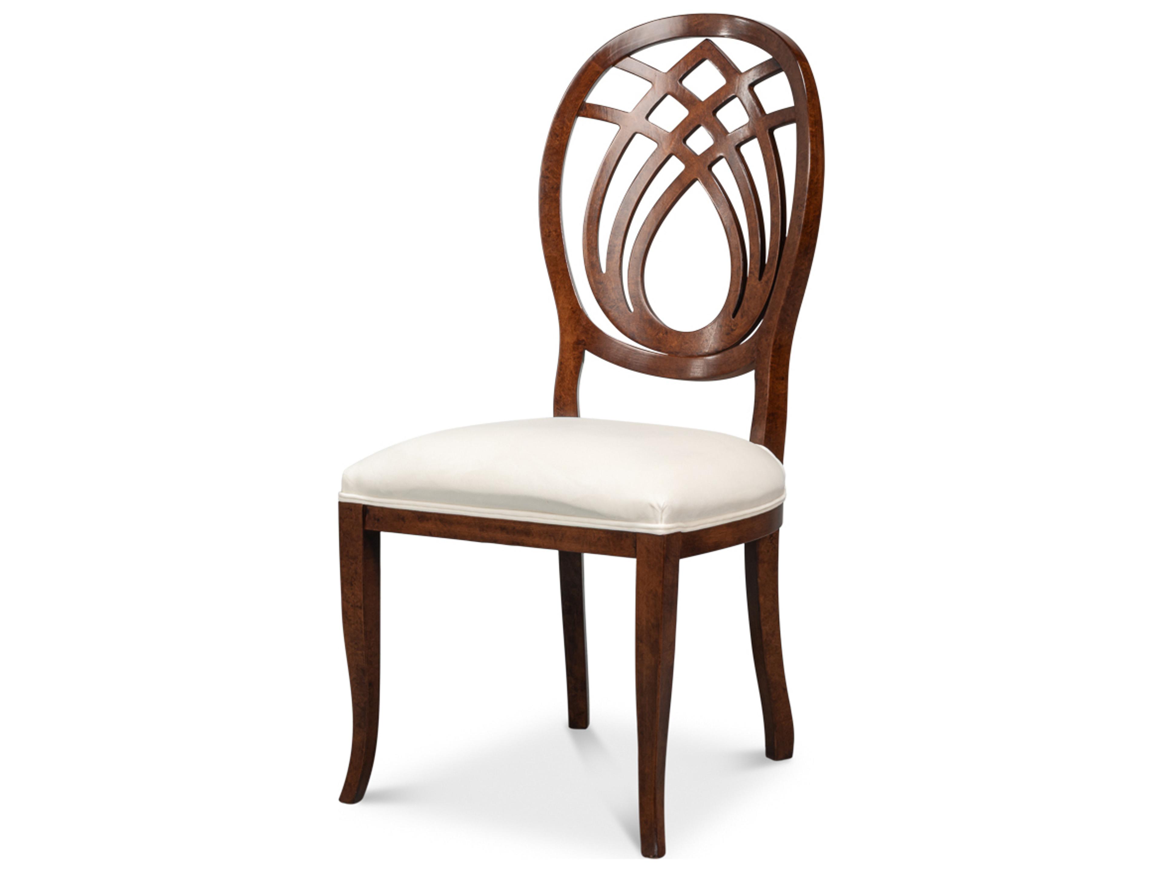 Goccia Beech Wood Brown Upholstered Armless Dining Chair
