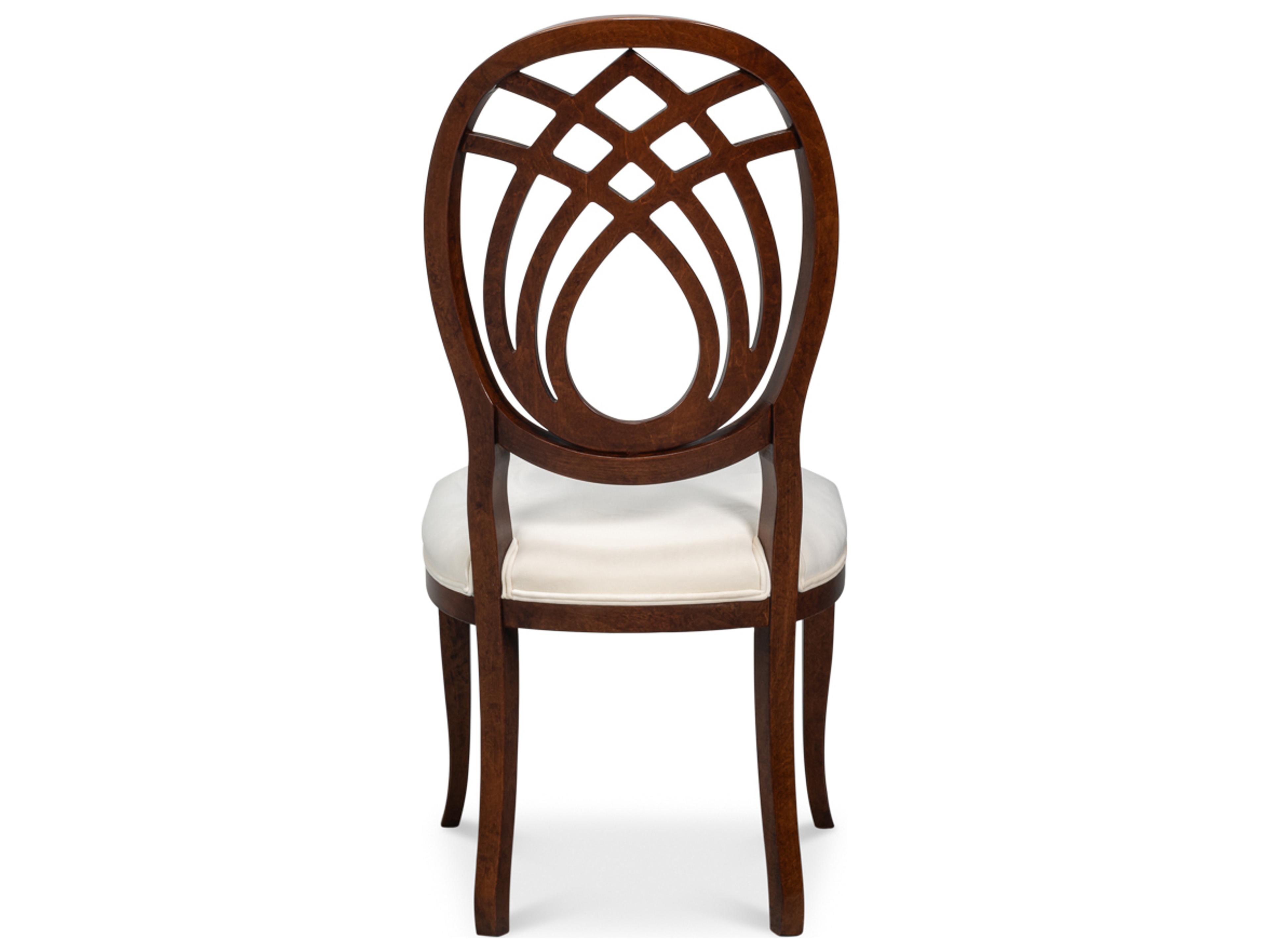 Sarreid Ltd Goccia Beech Wood Brown Upholstered Armless Dining Chair