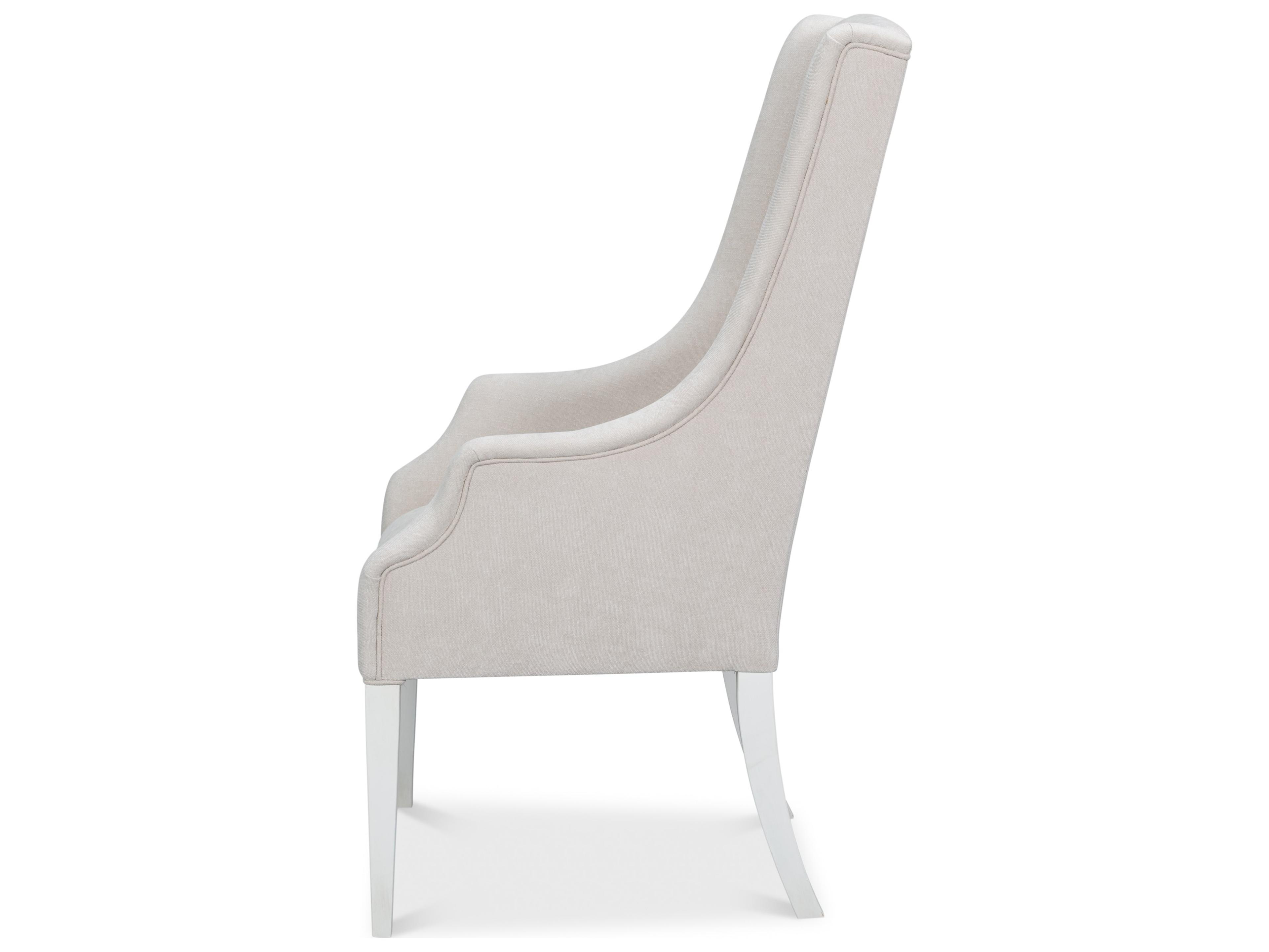 Sarreid Ltd Beech Wood Beige Upholstered Arm Dining Chair
