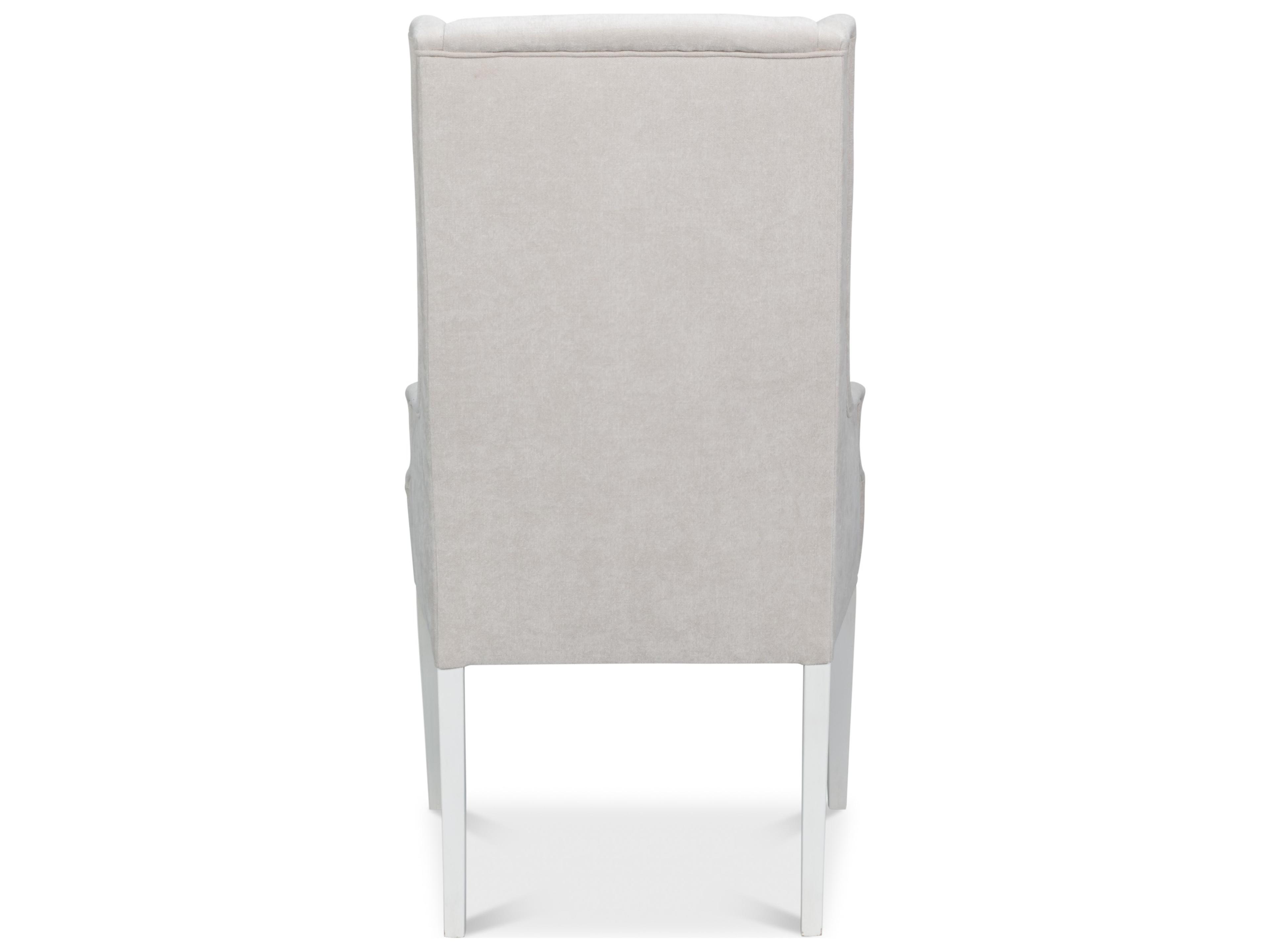 Sarreid Ltd Beech Wood Beige Upholstered Arm Dining Chair