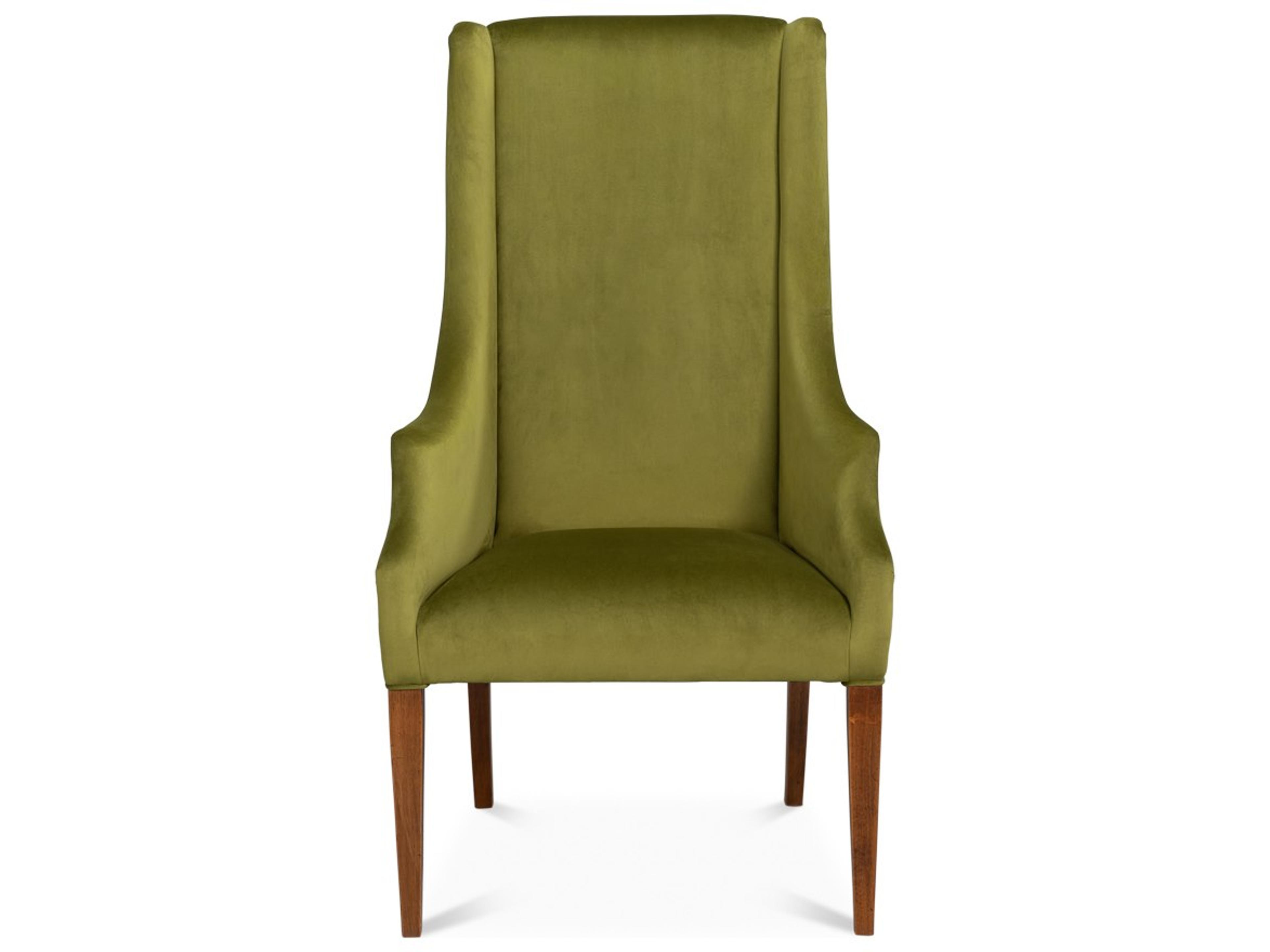 Sarreid Ltd Beech Wood Green Upholstered Armless Dining Chair