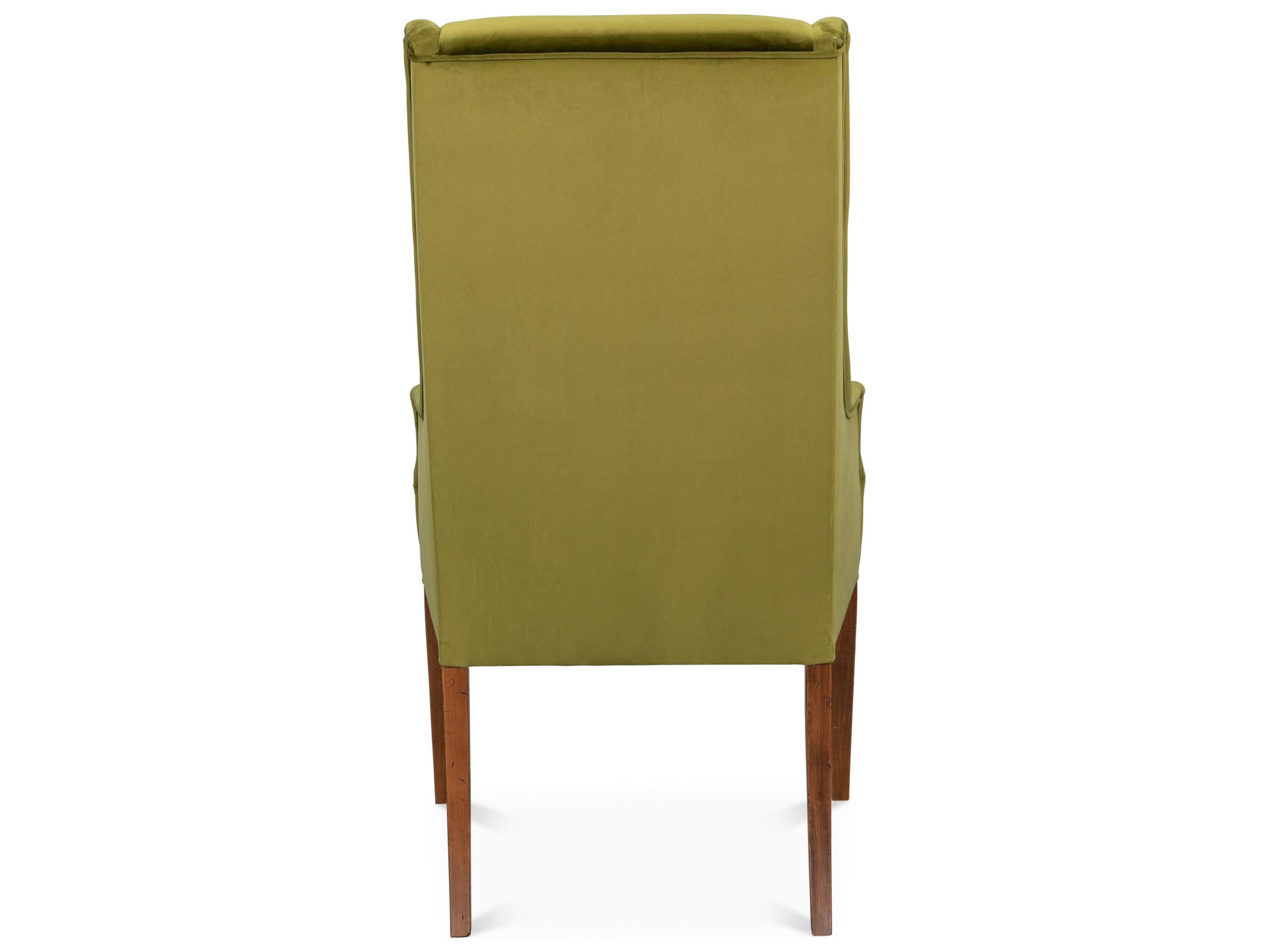 Sarreid Ltd Beech Wood Green Upholstered Armless Dining Chair
