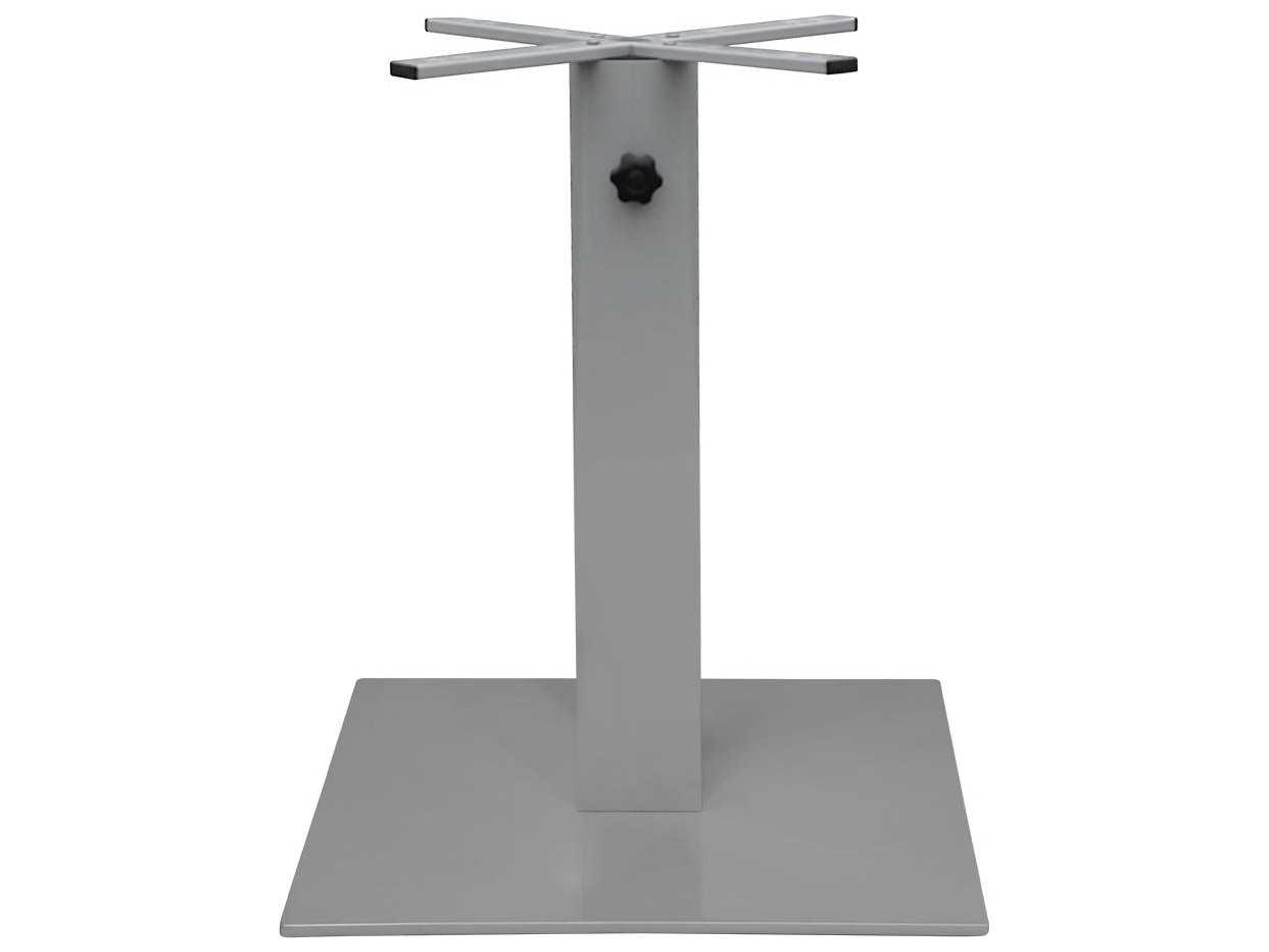 Decoscape Verona Aluminum Kessler Silver Large Square Dining Table Base