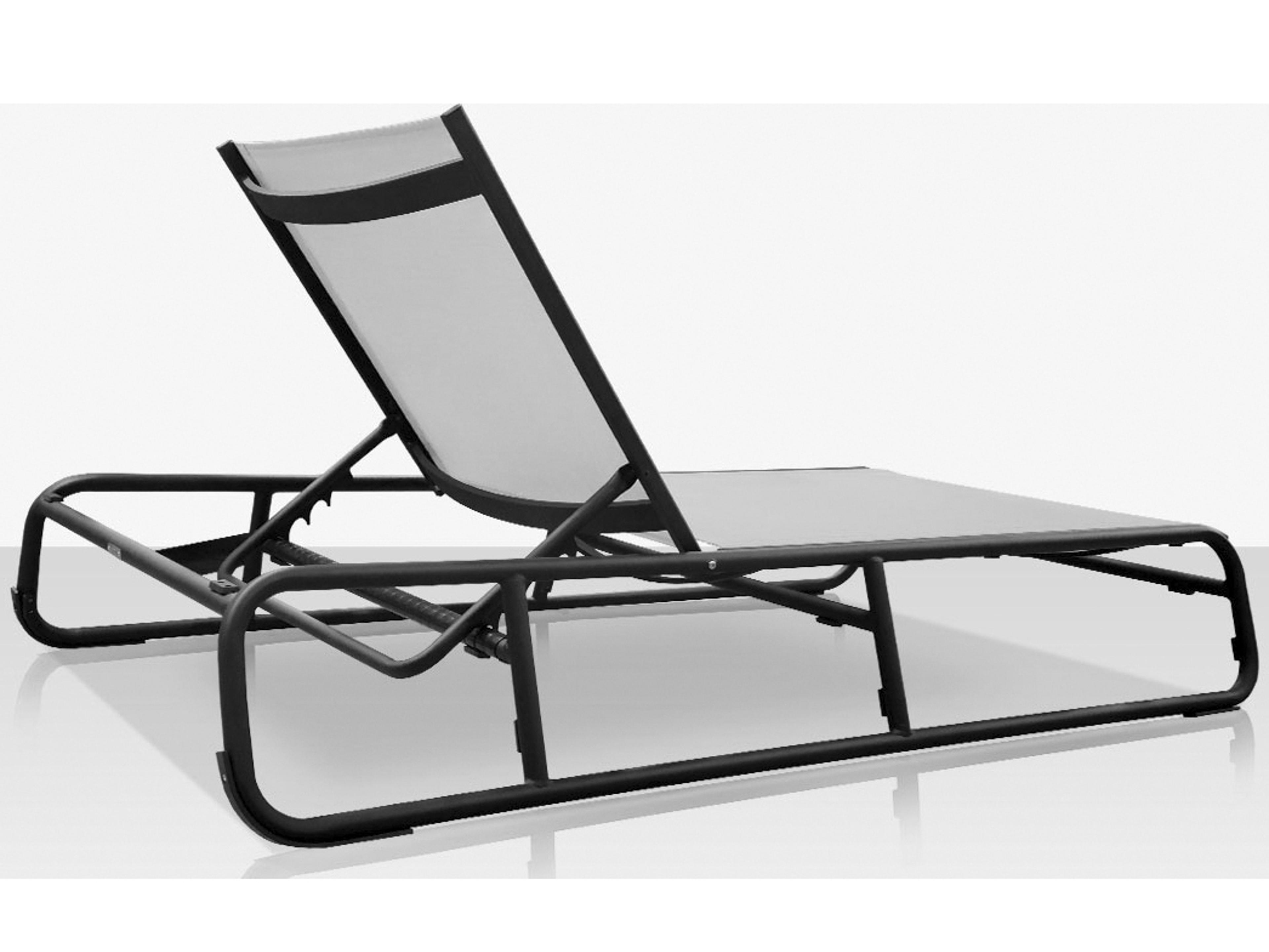 Decoscape Elephant Aluminum Sling Armless Stackable Chaise Lounge