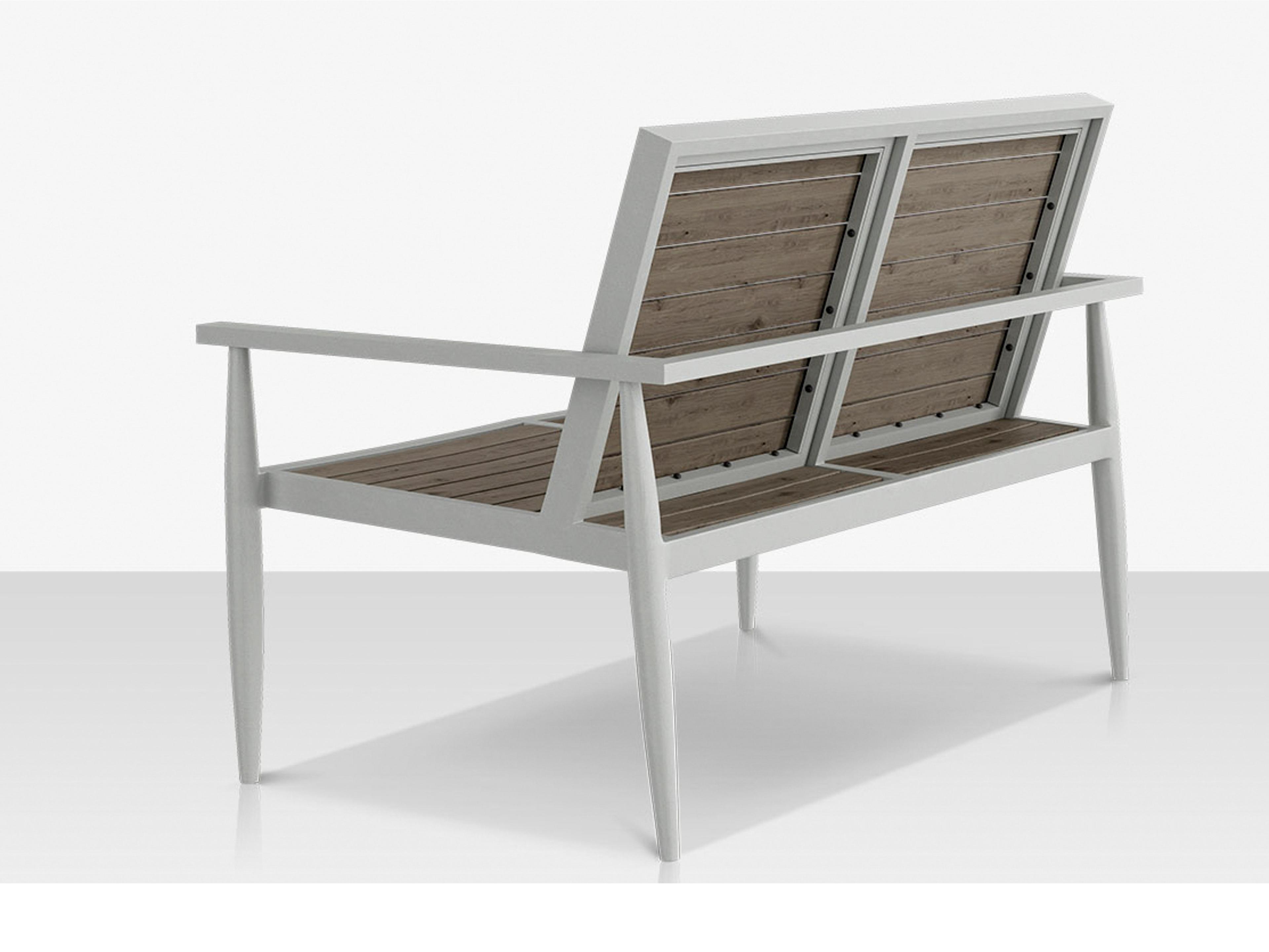 Decoscape Danish Aluminum Composite Slatted Loveseat