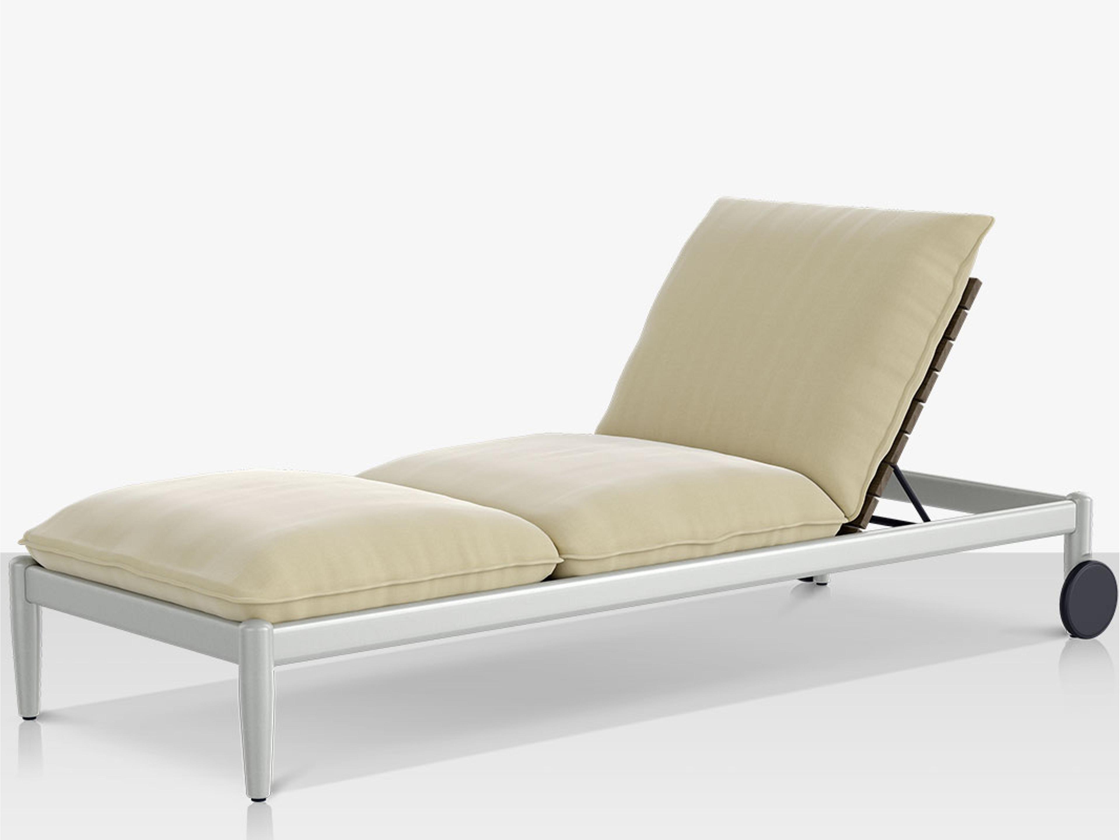 Decoscape Danish Aluminum Sling Strap Armless Chaise Lounge