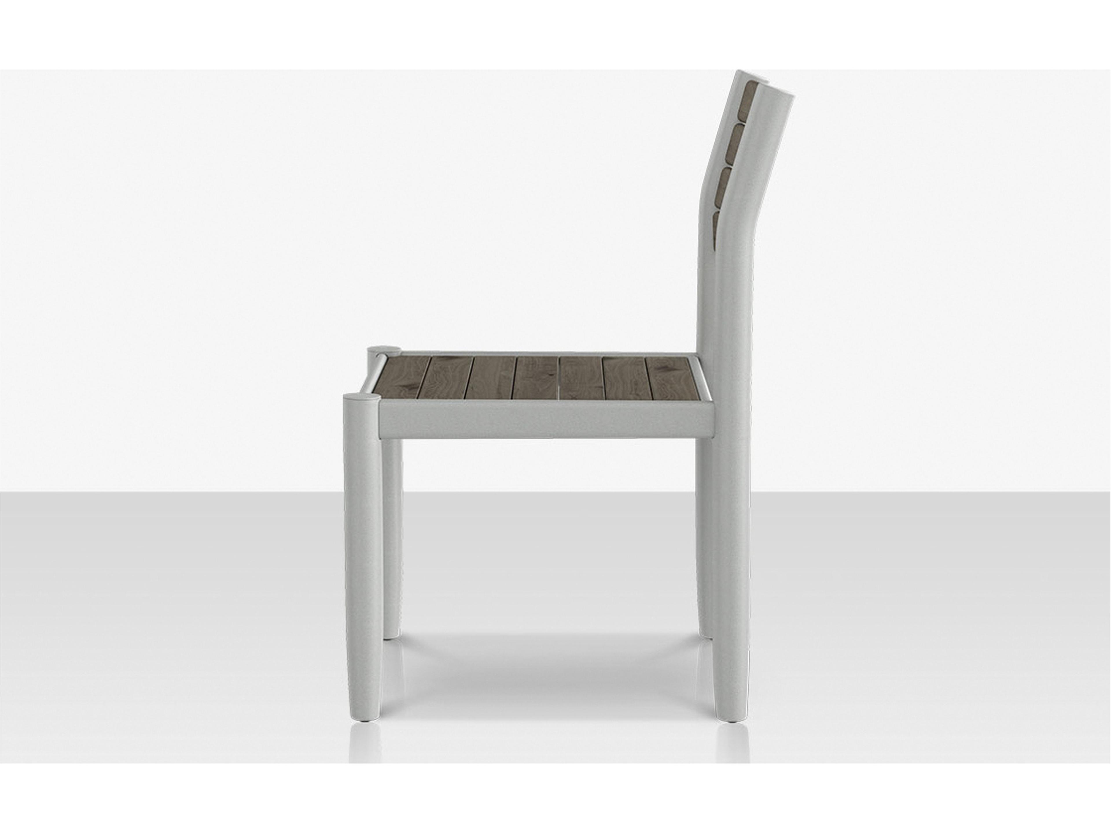 Decoscape Danish Aluminum Composite Slatted Dining Side Chair