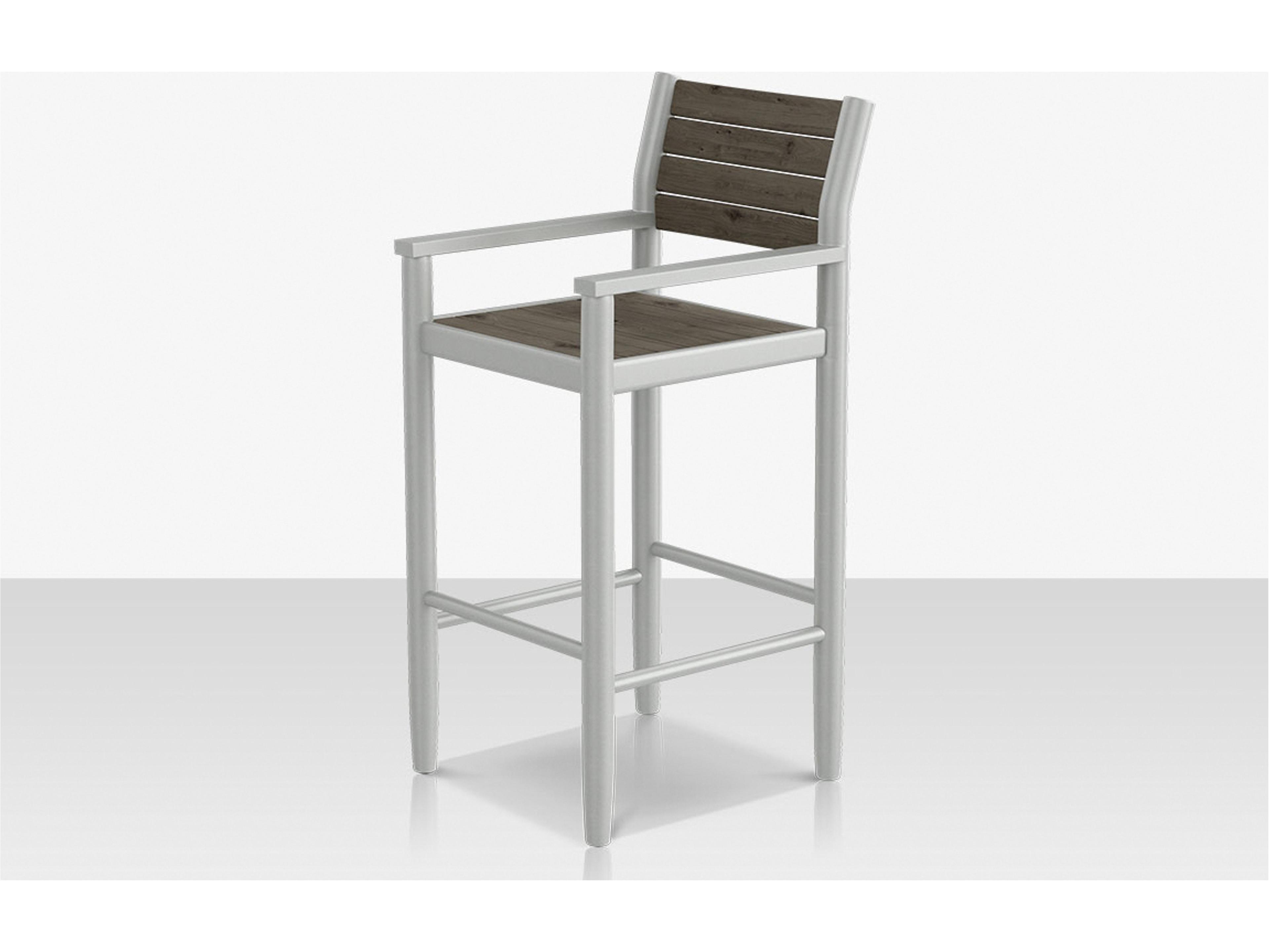 Decoscape Danish Aluminum Composite Slatted Bar Arm Chair