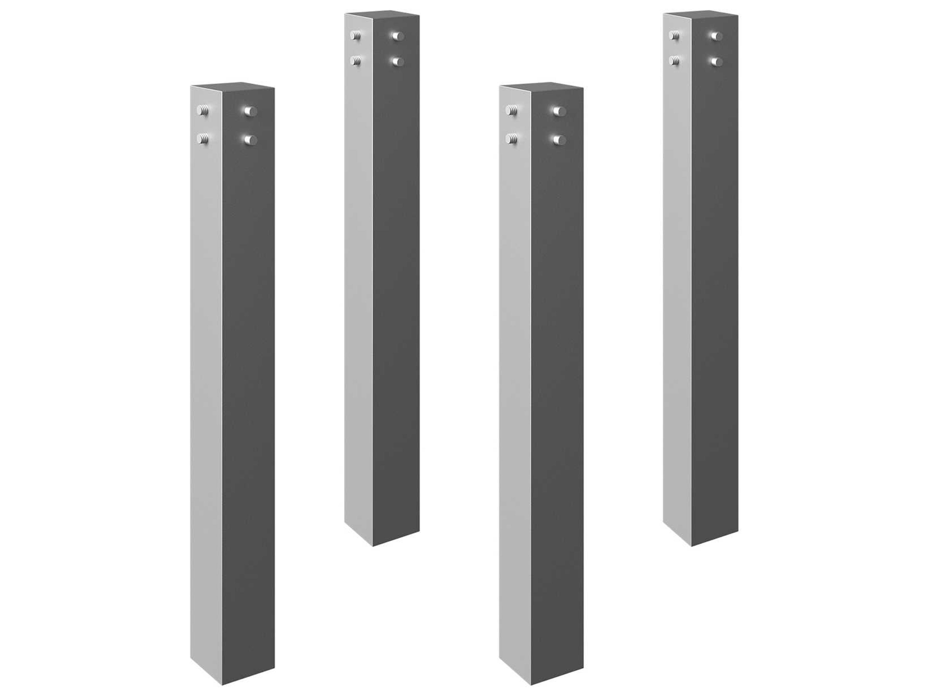 Decoscape Contemporary Aluminum Parson Style Dining Table Base Set of 4