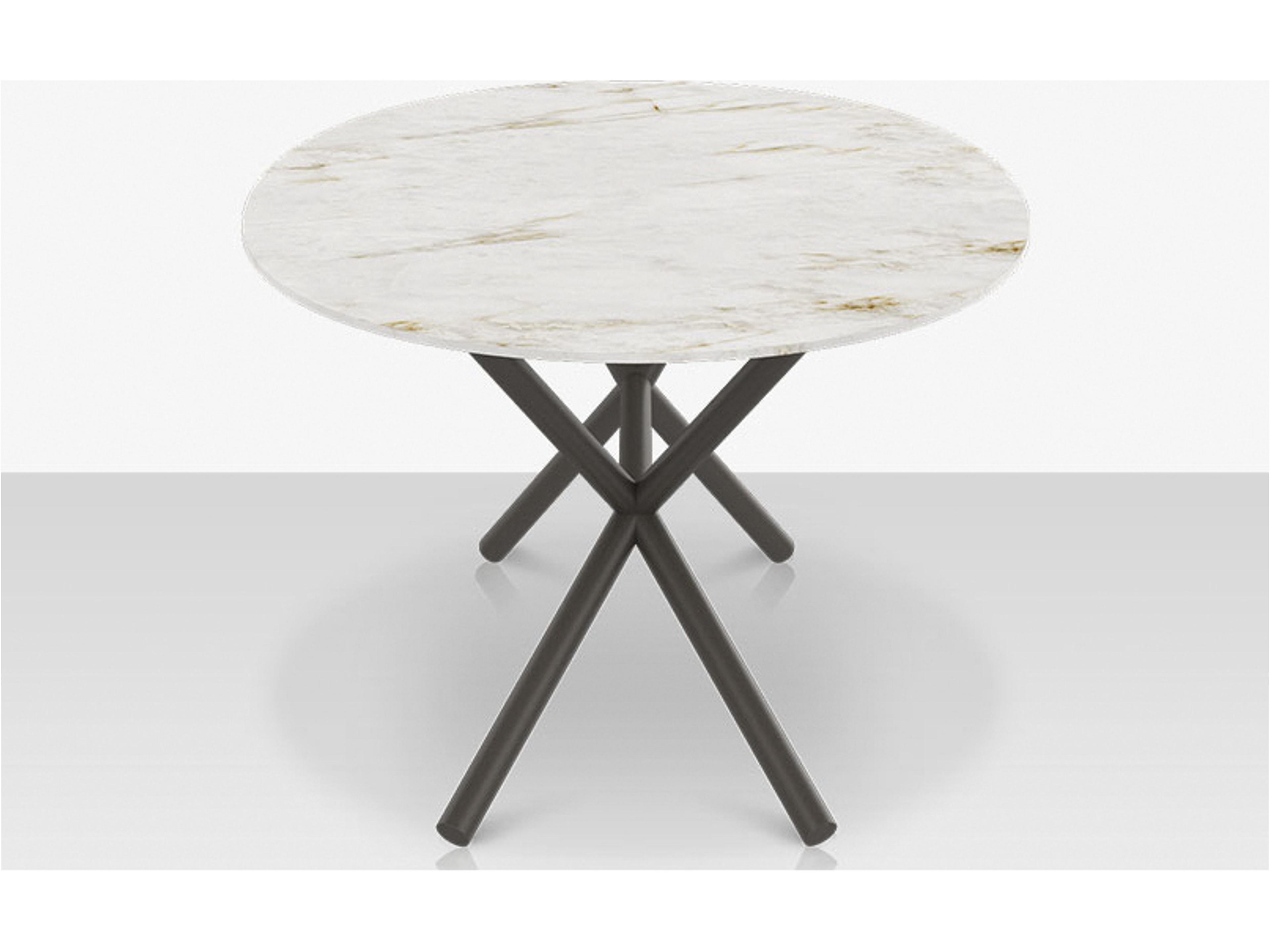 Decoscape Oliver Aluminum Oval Porcelain Rimless Top Dining Table