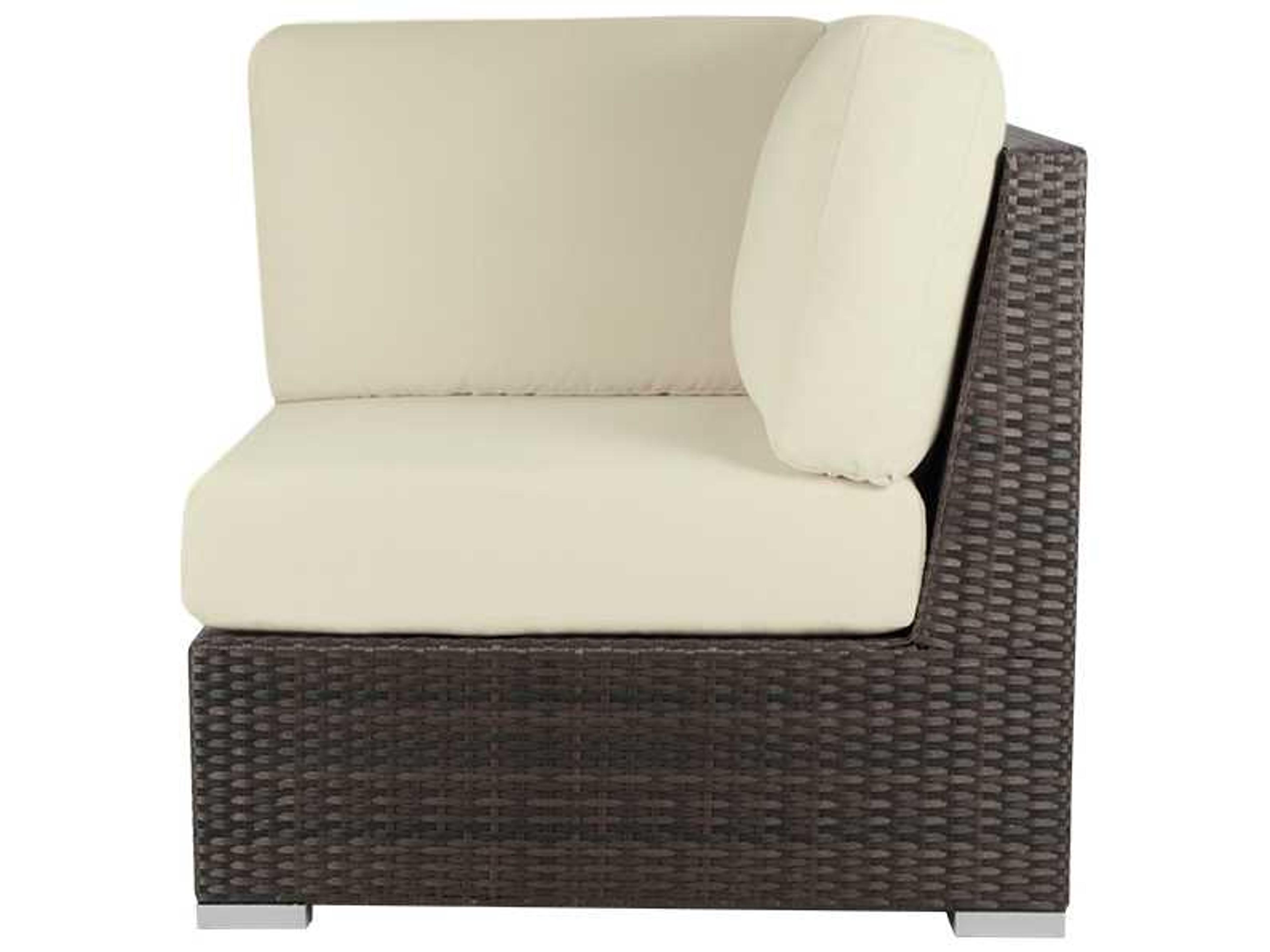 Decoscape Lucaya Quick Ship Wicker Square Corner Lounge Chair