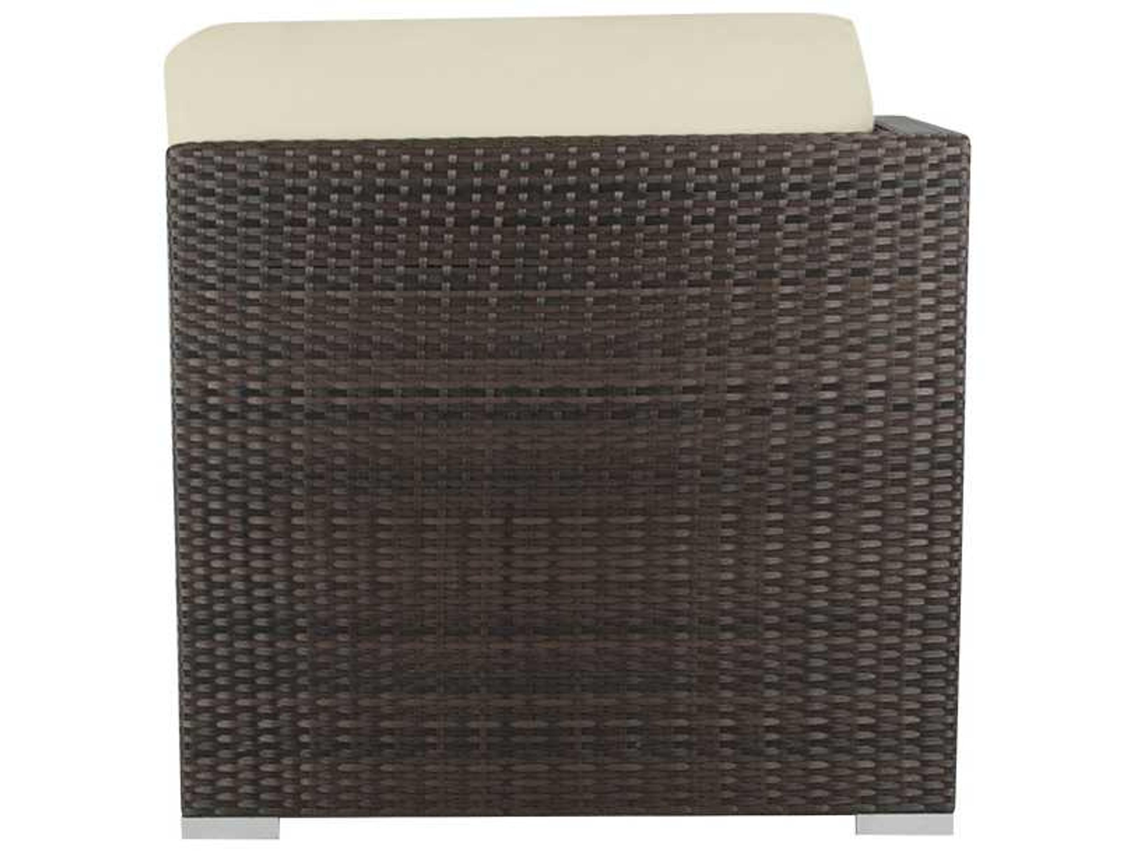 Decoscape Lucaya Quick Ship Wicker Square Corner Lounge Chair