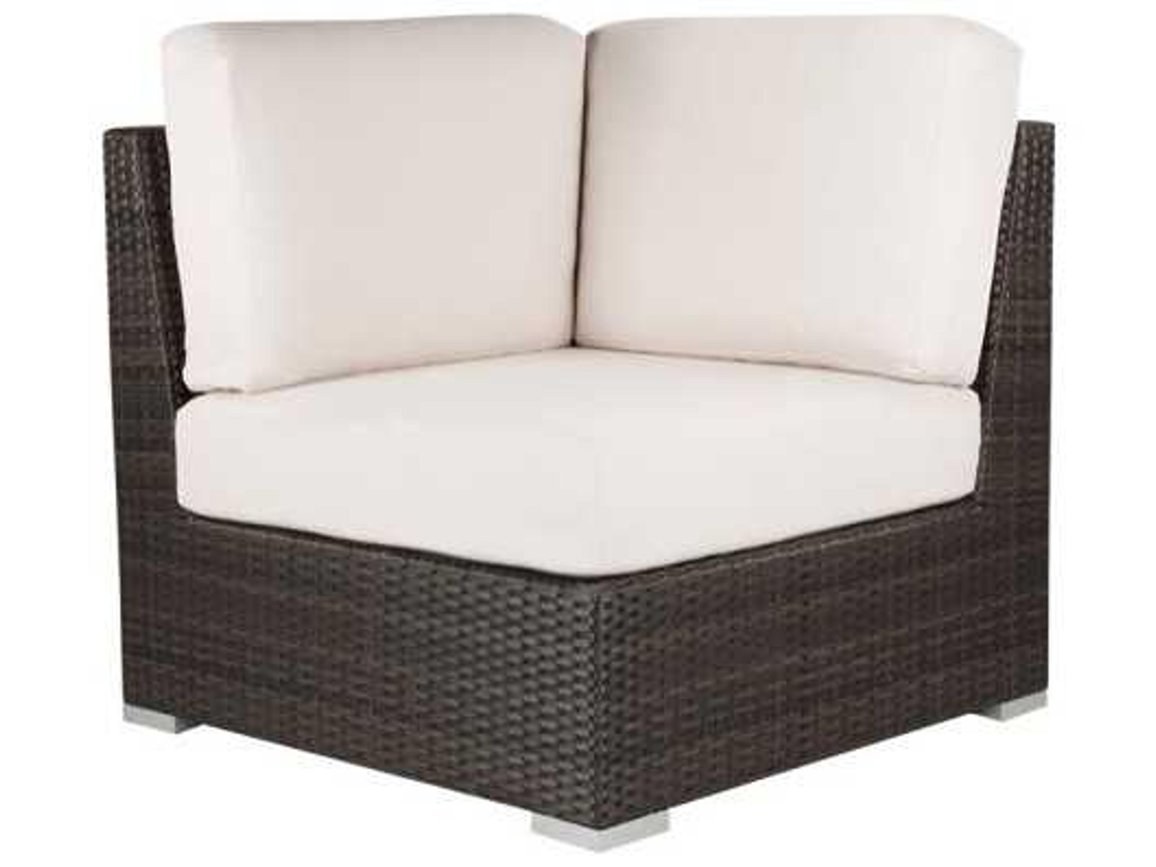 Decoscape Lucaya Quick Ship Wicker Square Corner Lounge Chair