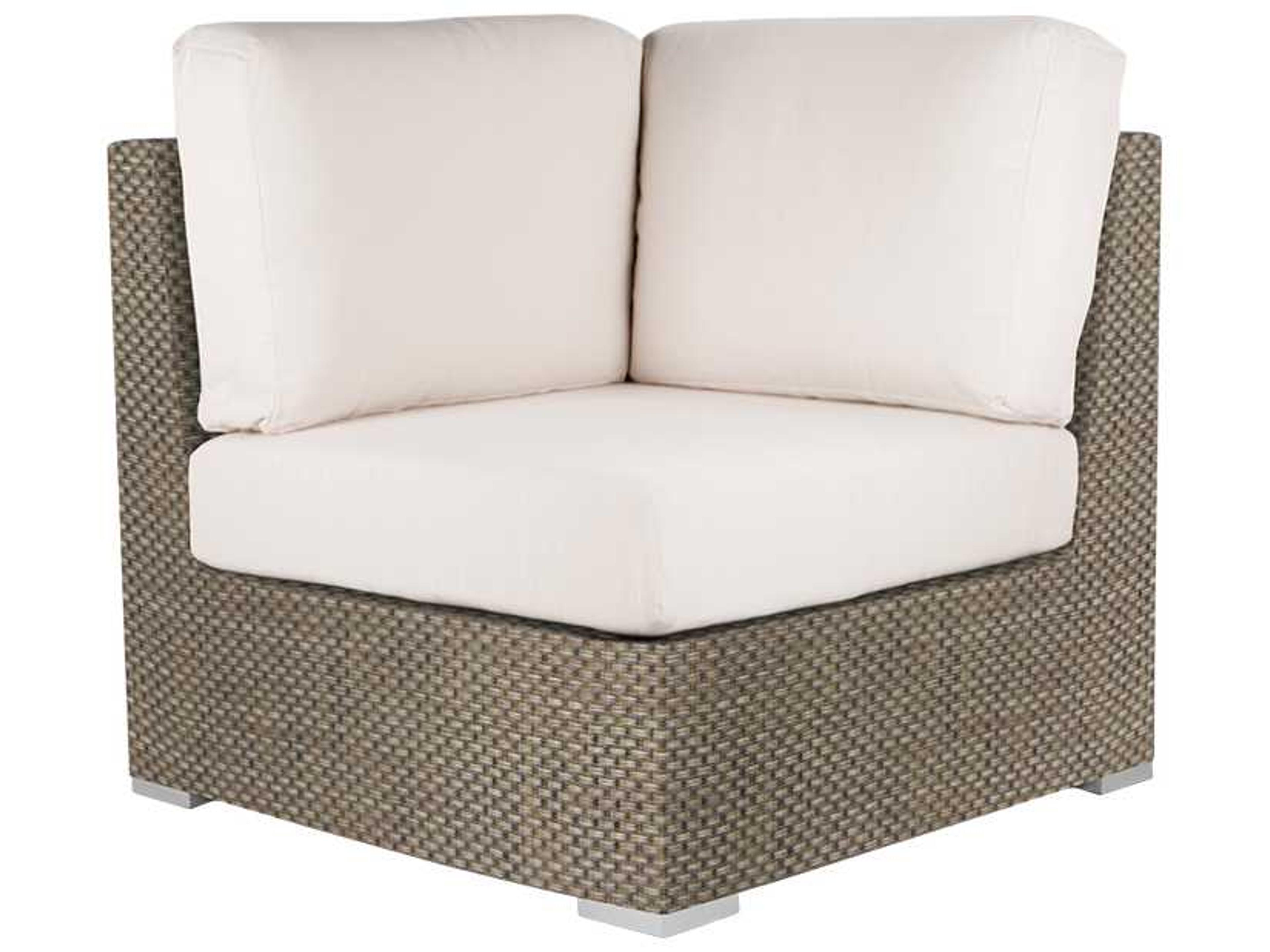 Decoscape Lucaya Quick Ship Wicker Square Corner Lounge Chair