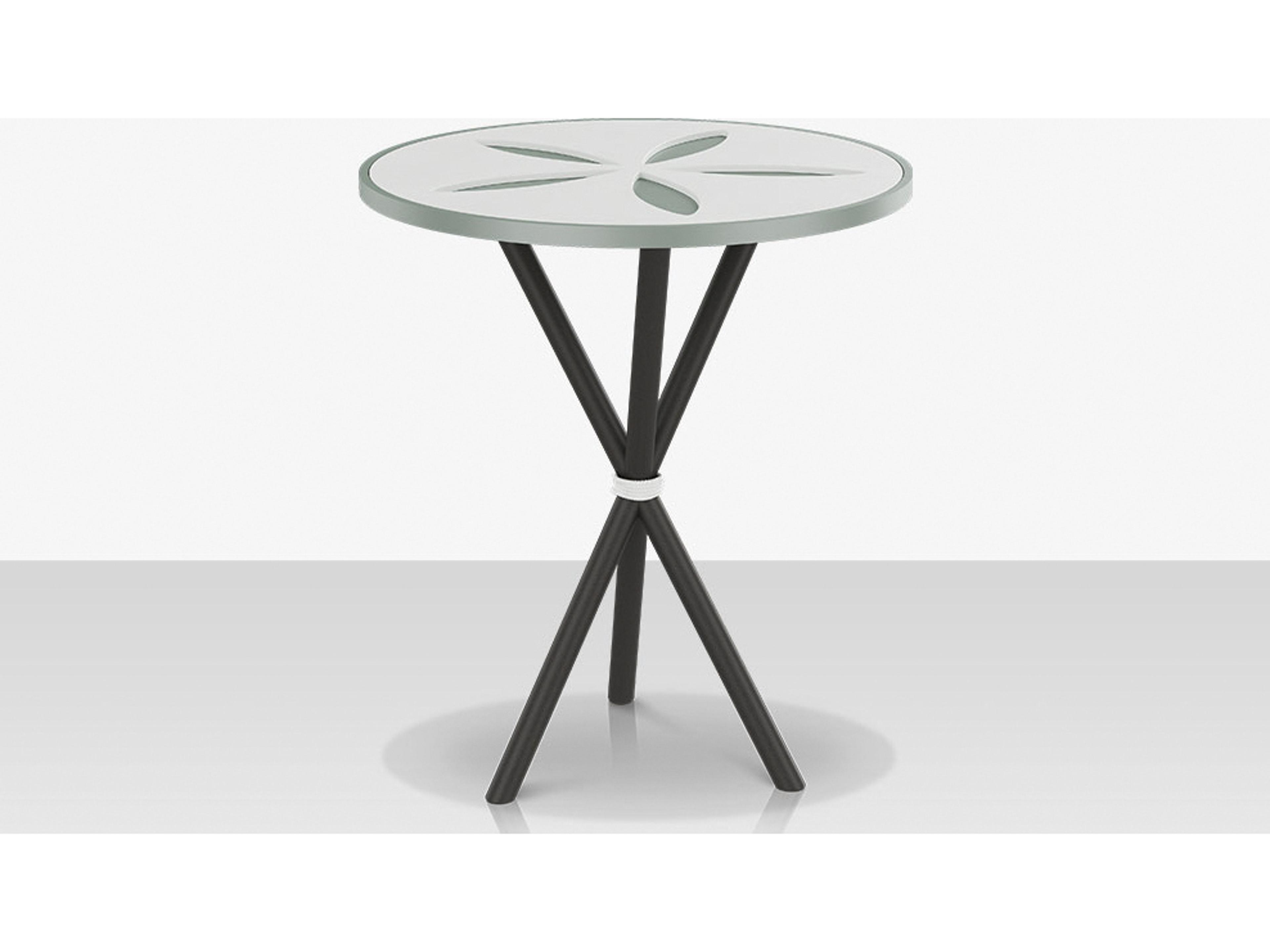 Decoscape Organic Aluminum Sand Dollar Round Side Table