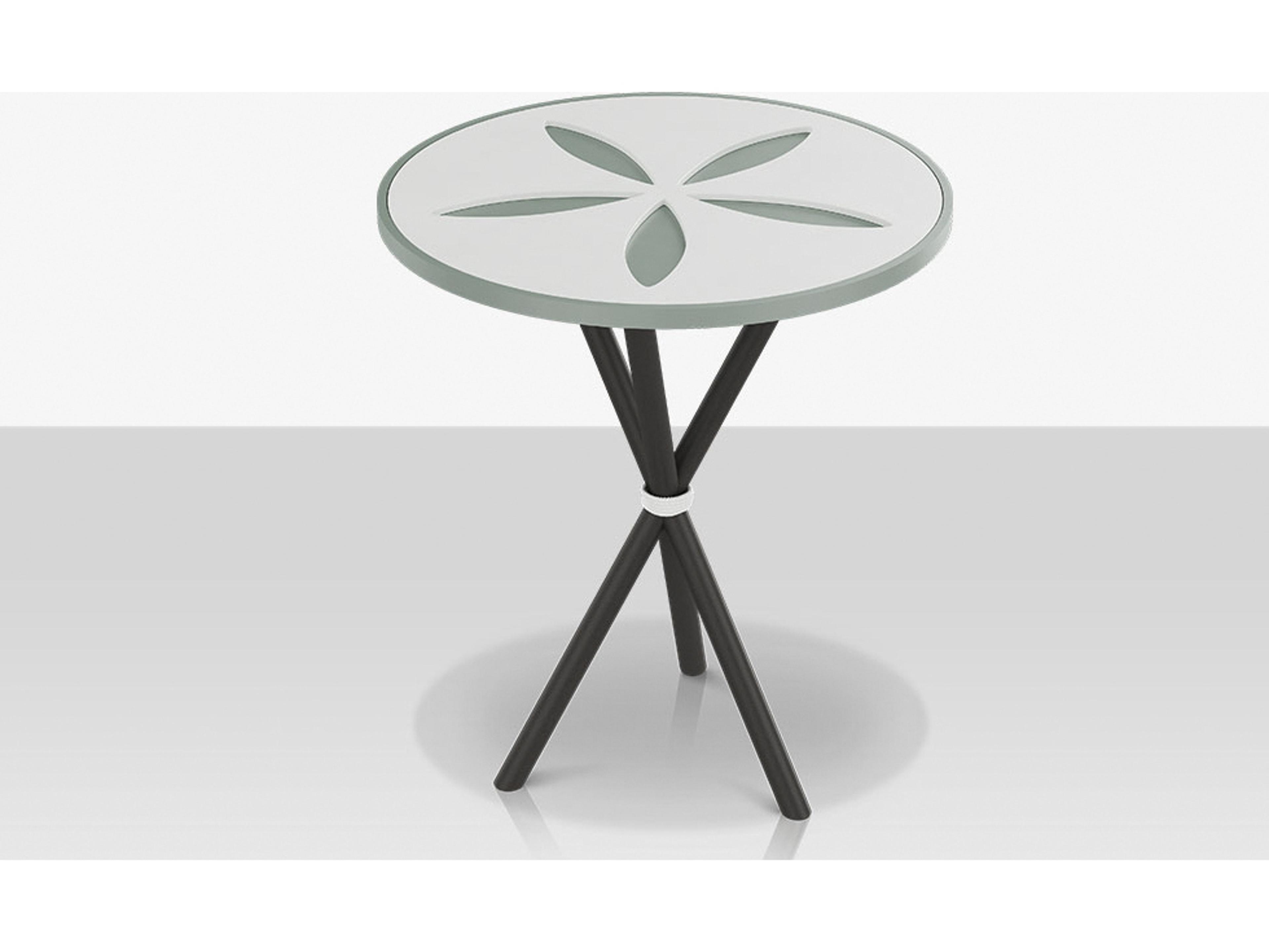 Decoscape Organic Aluminum Sand Dollar Round Side Table