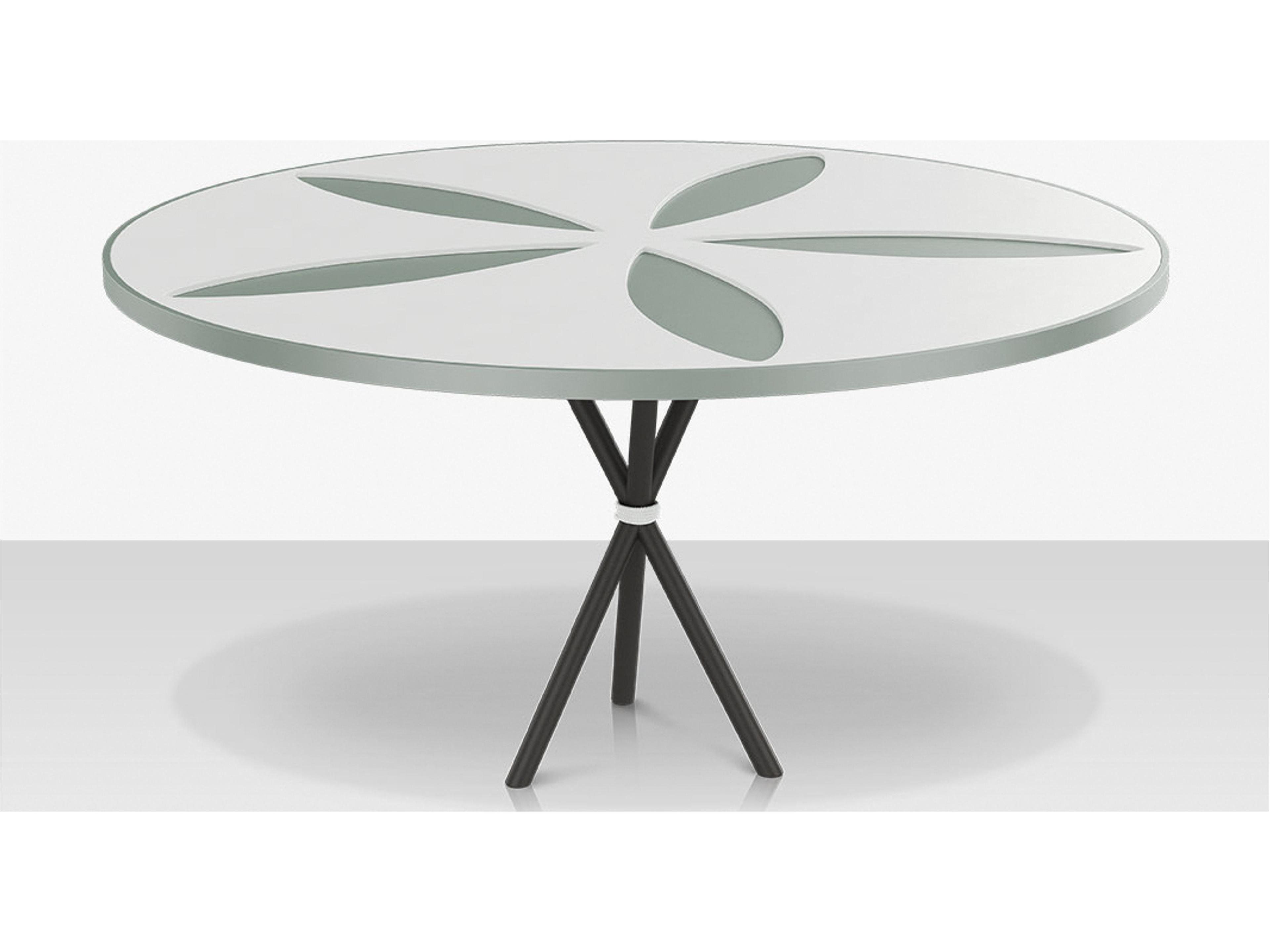 Decoscape Organic Aluminum Sand Dollar Round Dining Table