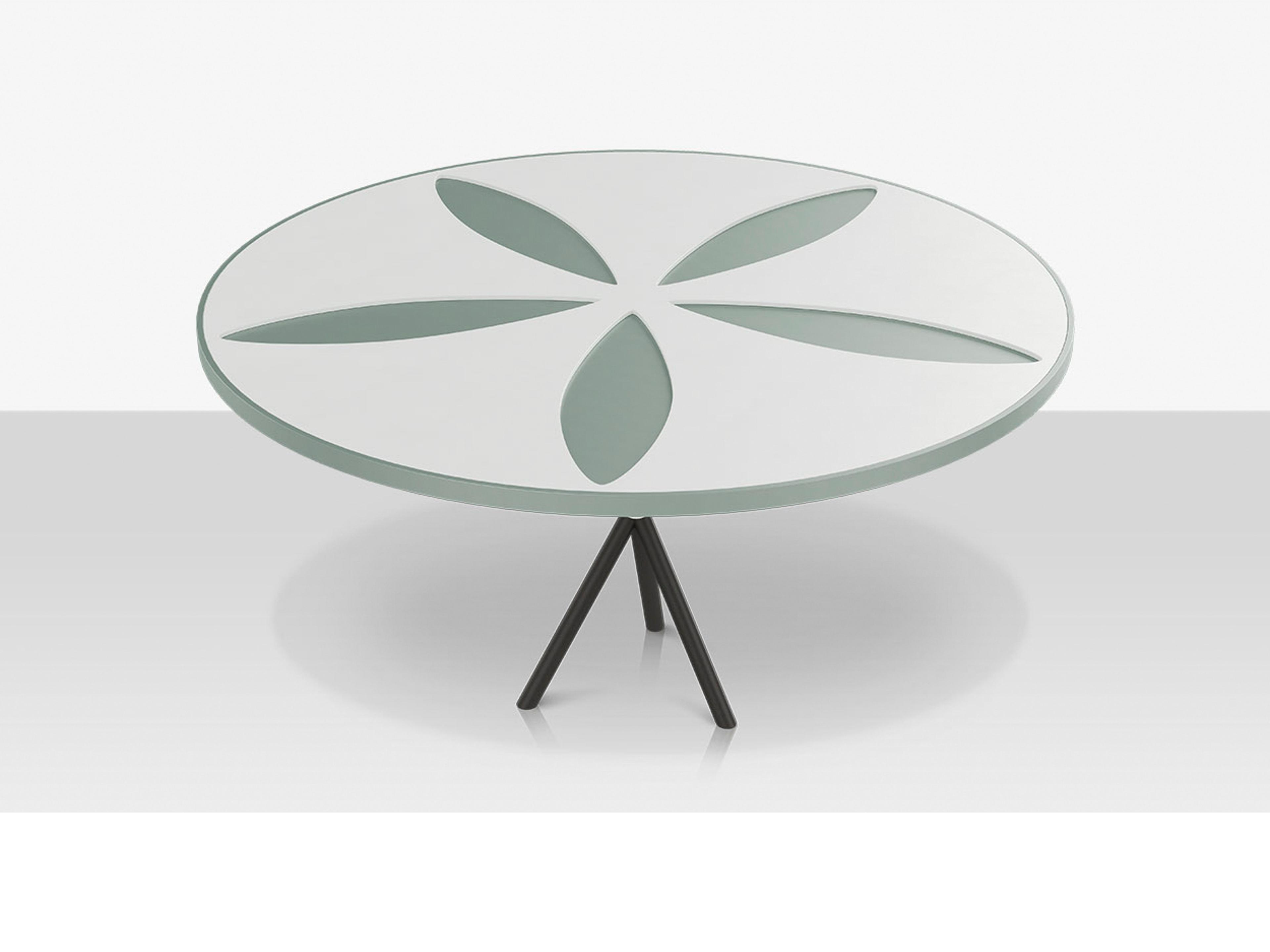 Decoscape Organic Aluminum Sand Dollar Round Dining Table