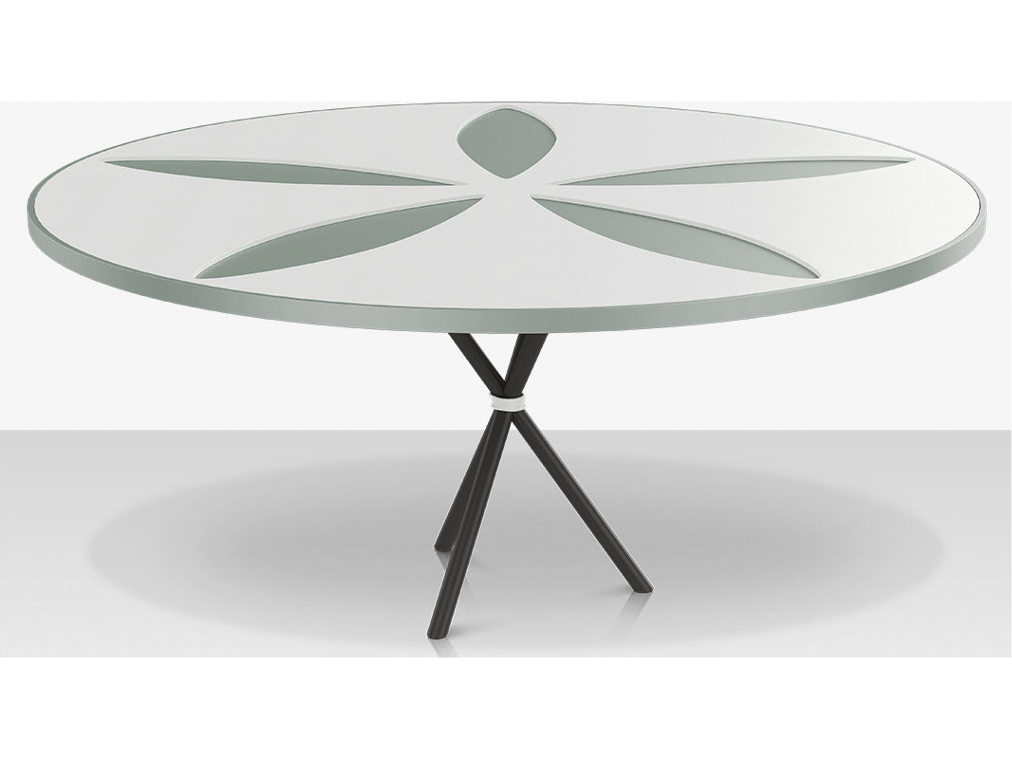 Decoscape Organic Aluminum Sand Dollar Round Dining Table