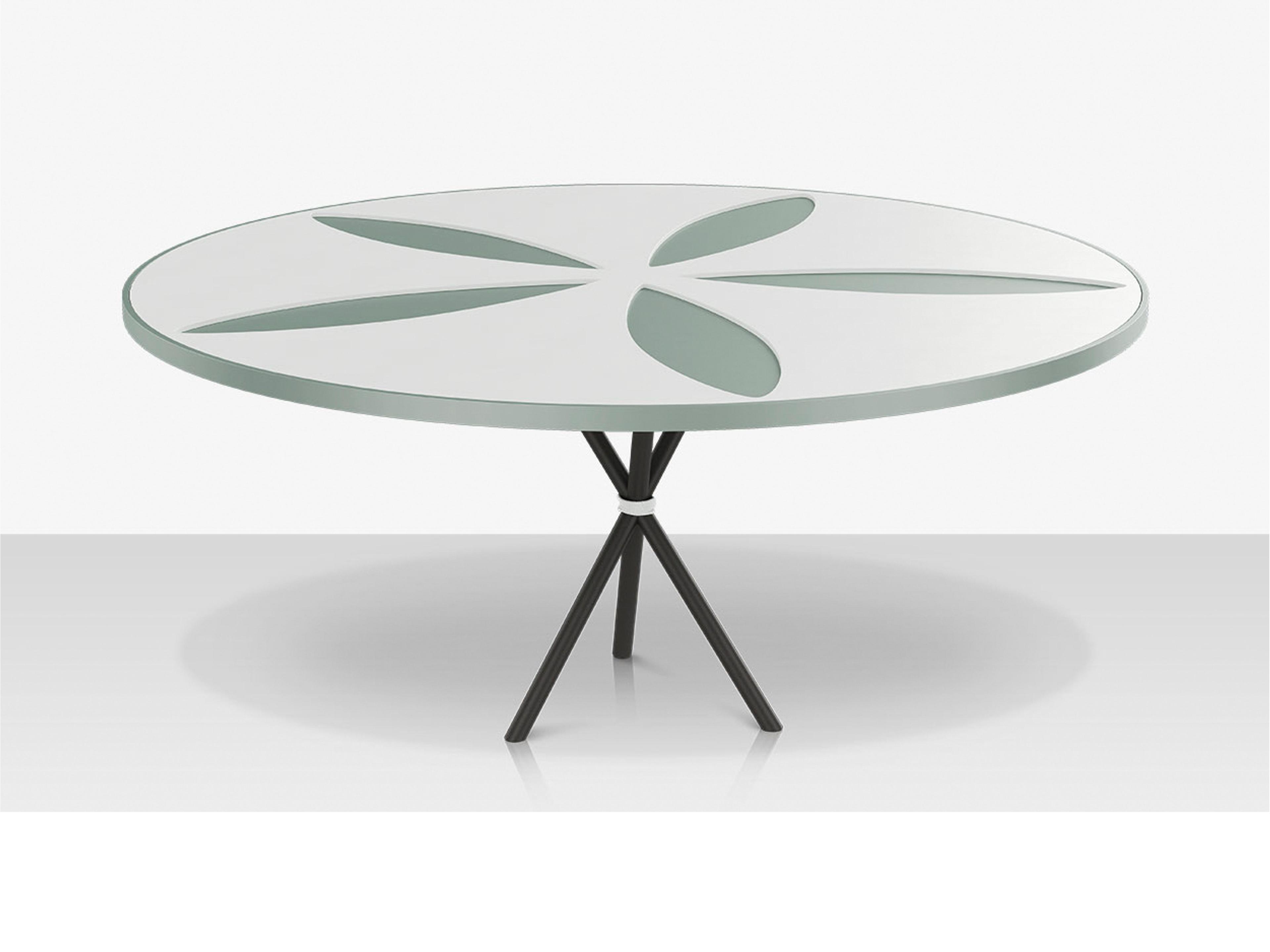 Decoscape Organic Aluminum Sand Dollar Round Dining Table