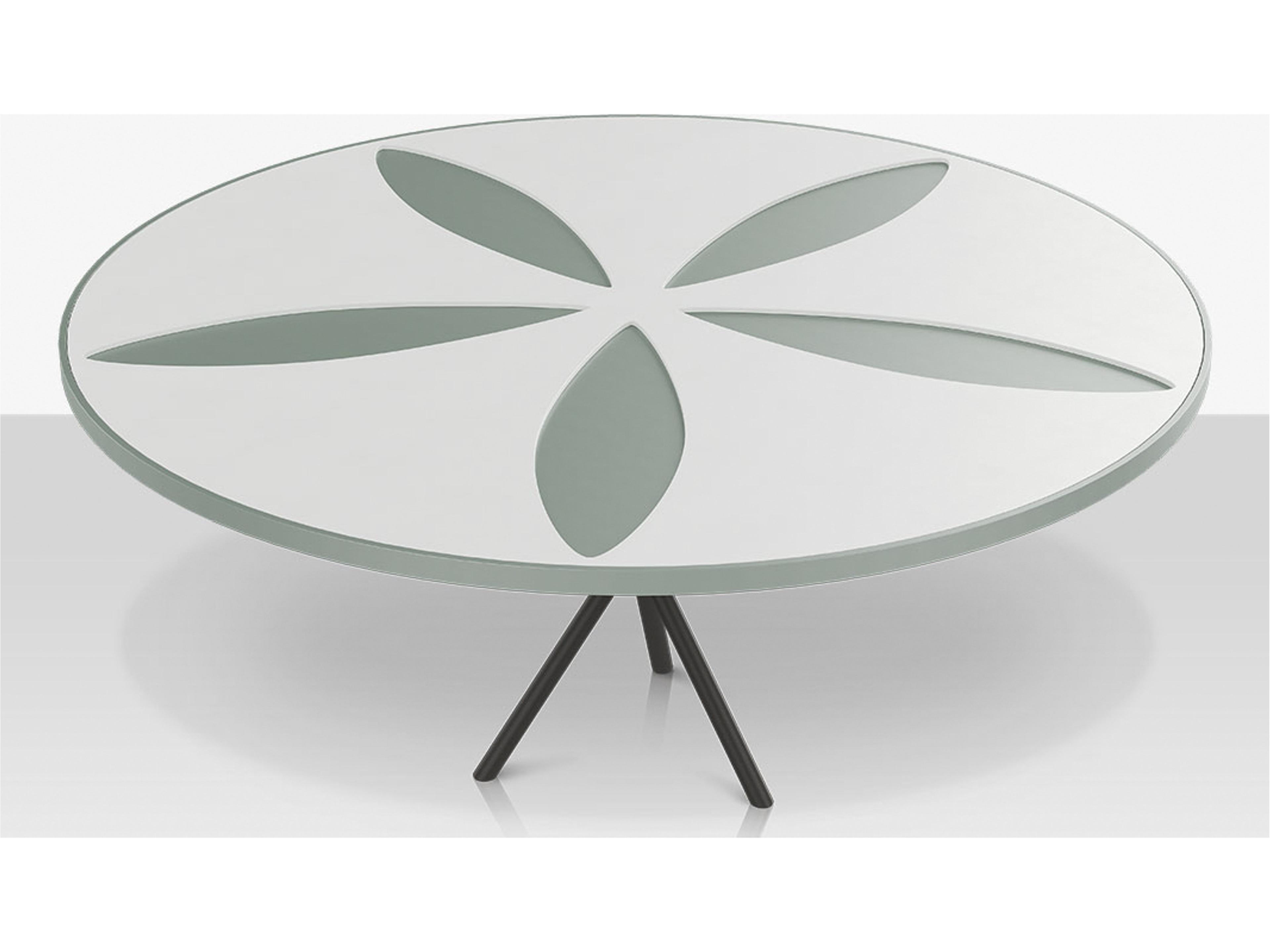 Decoscape Organic Aluminum Sand Dollar Round Dining Table