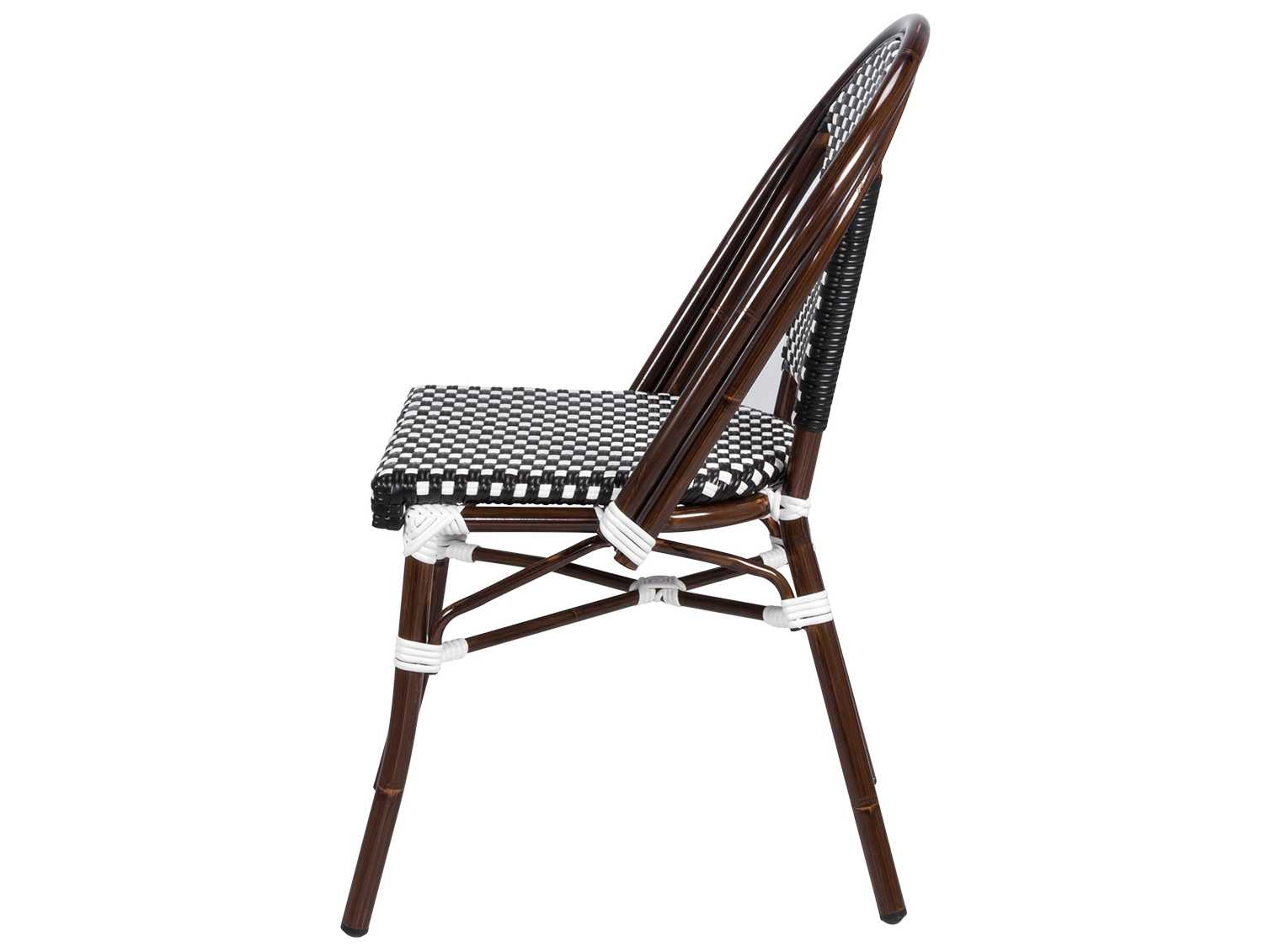 Decoscape Paris Quick Ship Aluminum Stackable Dining Side Chair