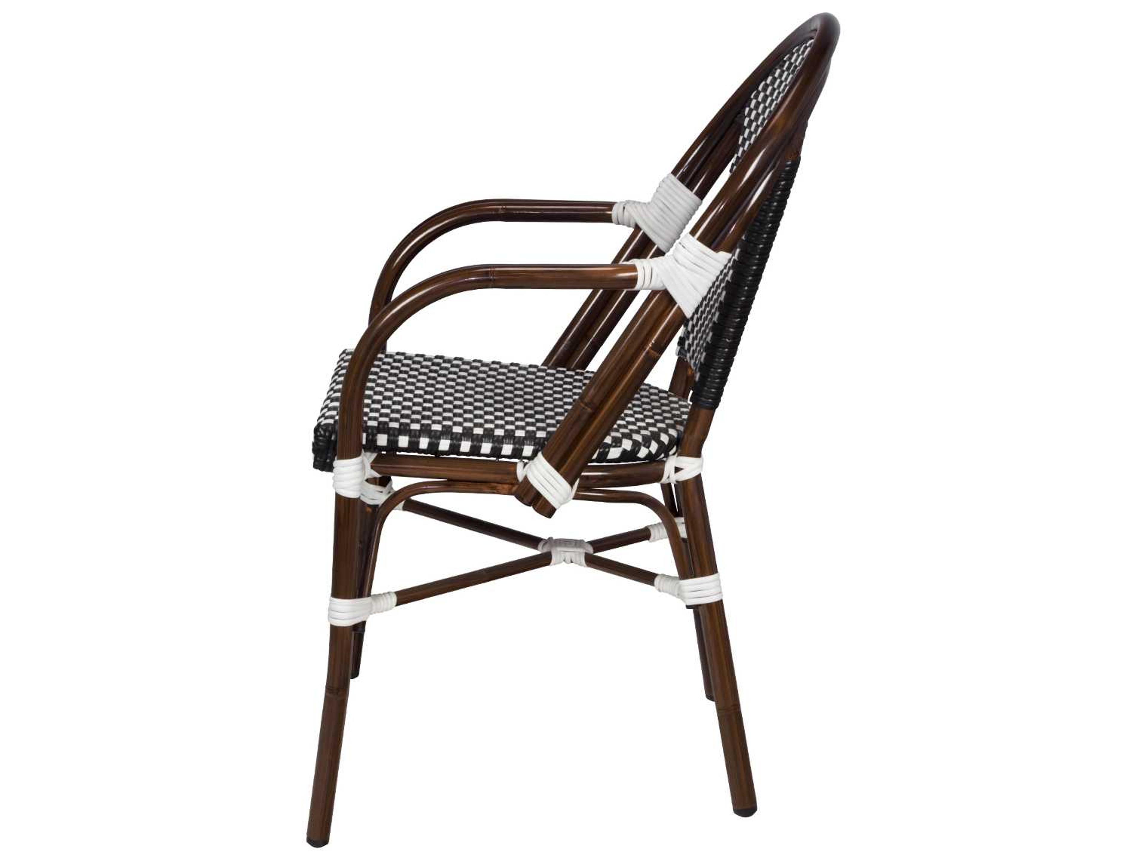 Decoscape Paris Quick Ship Aluminum Stackable Dining Arm Chair