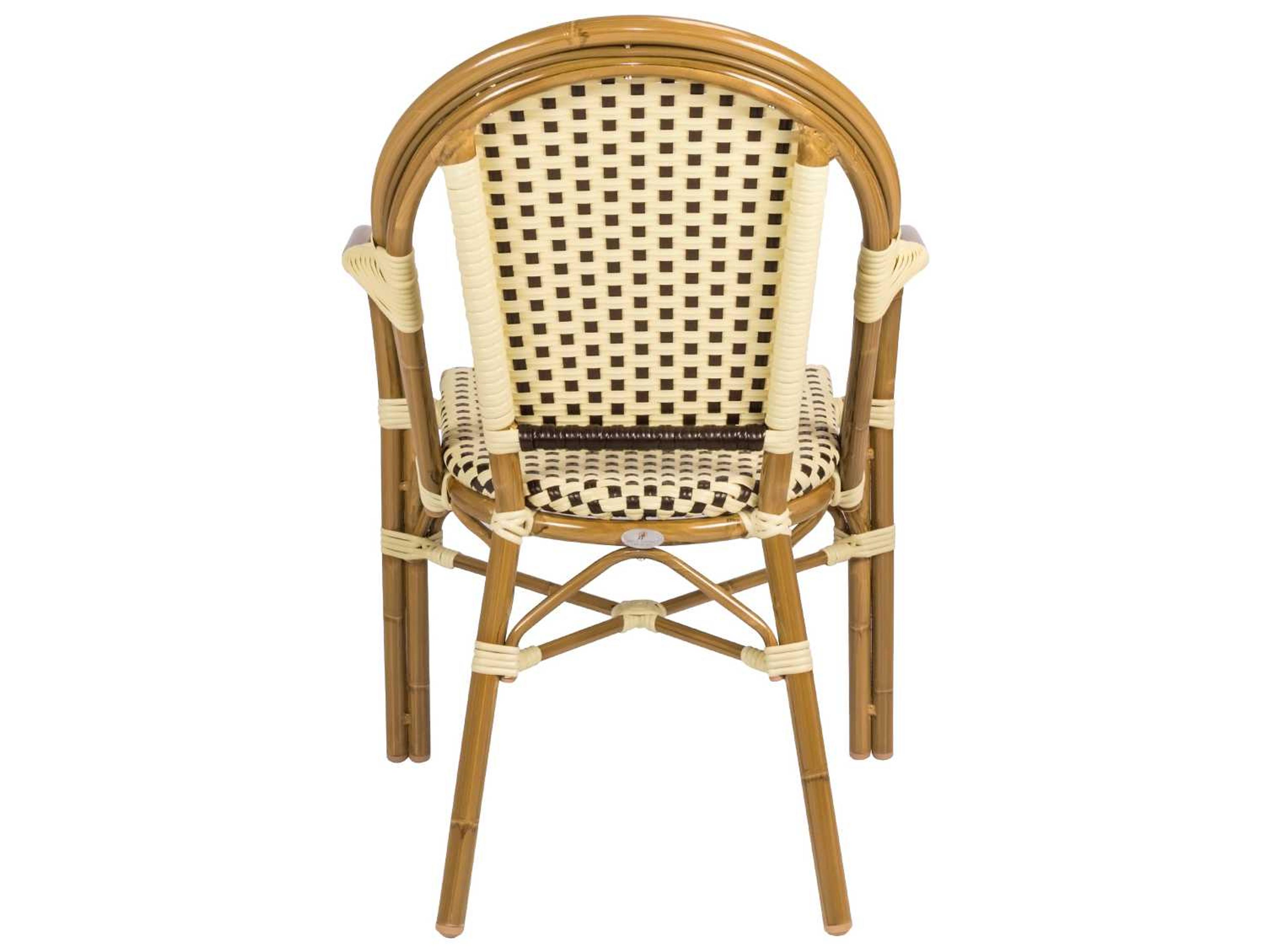 Decoscape Paris Quick Ship Aluminum Stackable Dining Arm Chair