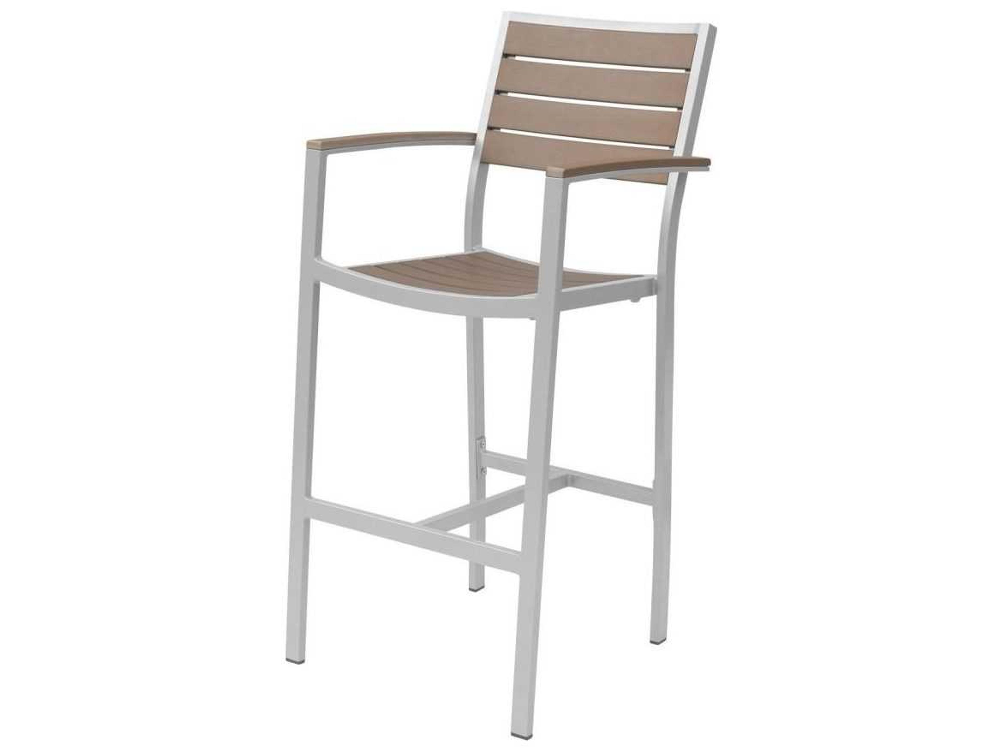 Decoscape Napa Quick Ship Aluminum Stackable Bar Arm Chair