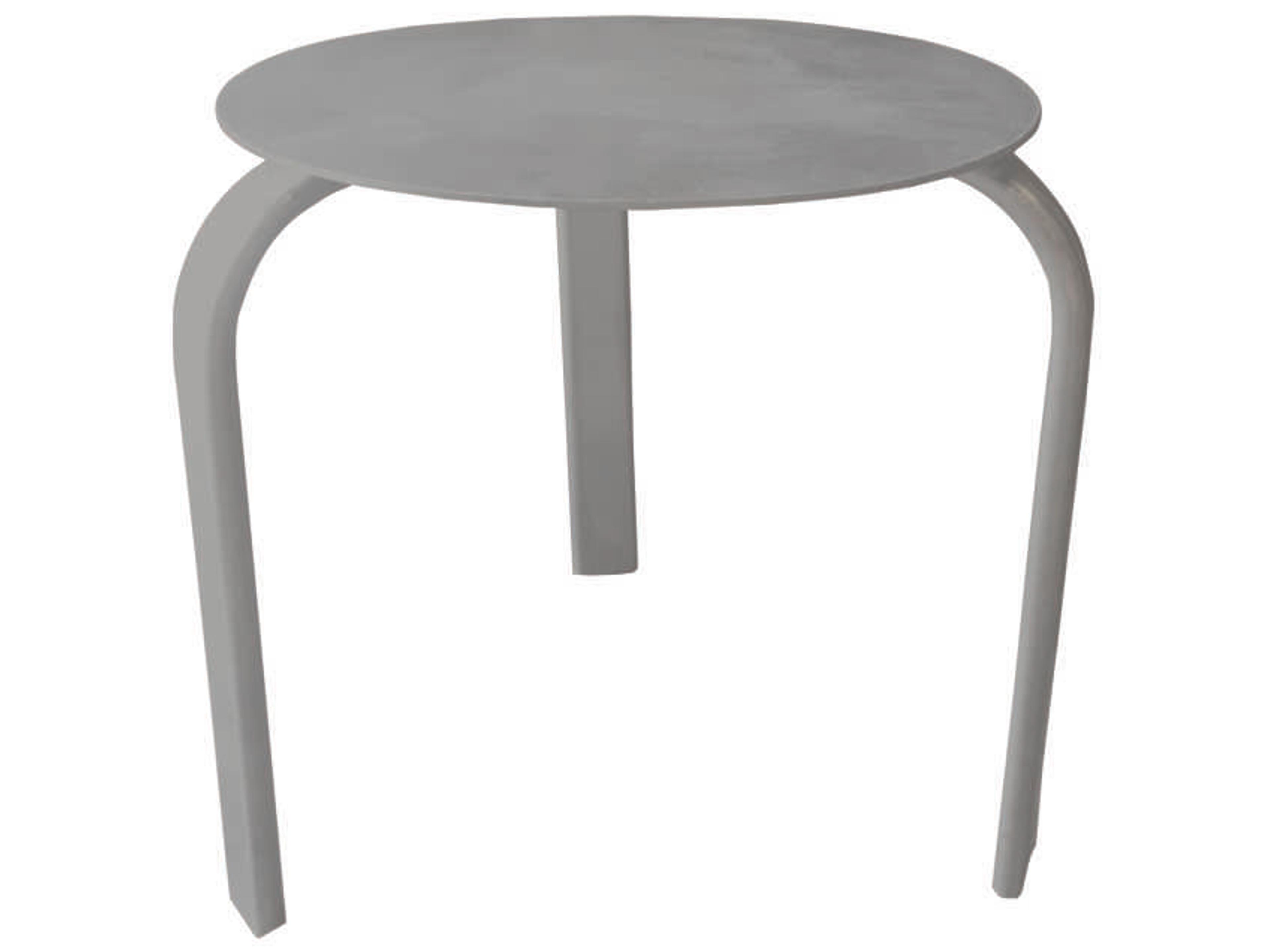 Decoscape Atlantic Aluminum Round Slatted Top End Table