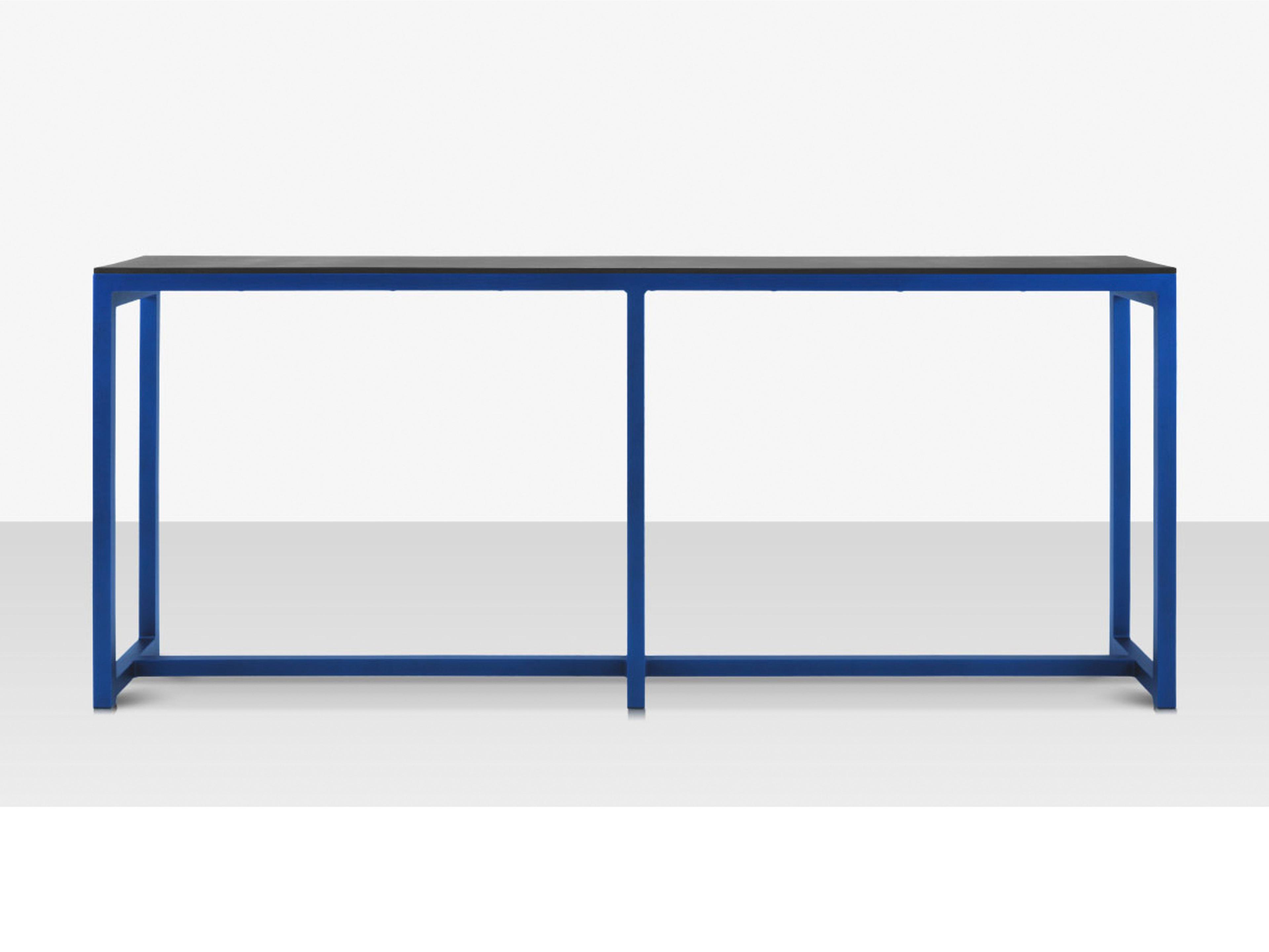 Decoscape Modera Aluminum Rectangular Drink Rail Bar Height Table