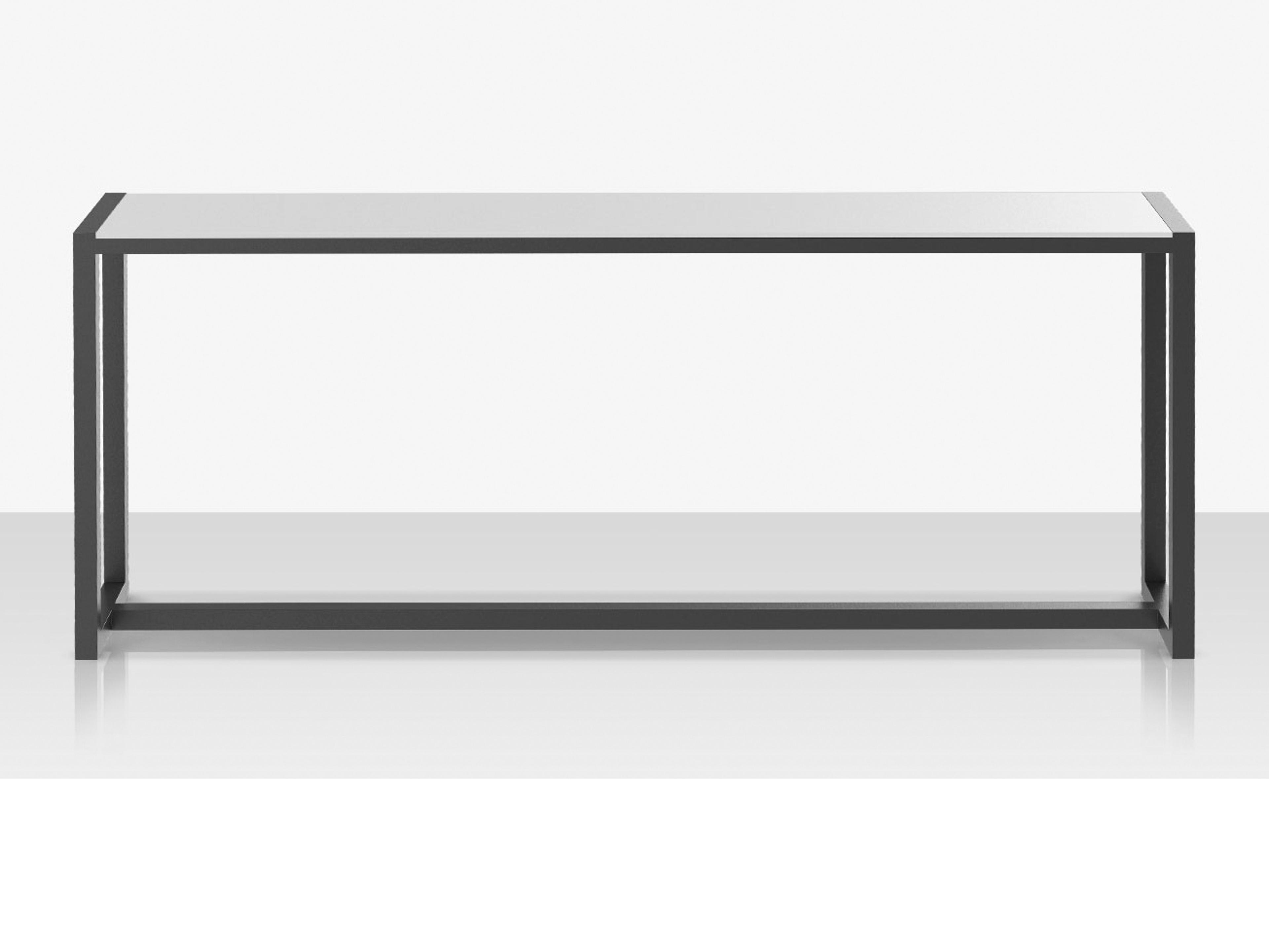 Decoscape Modera Aluminum Large Rectangular Drink Rail Table