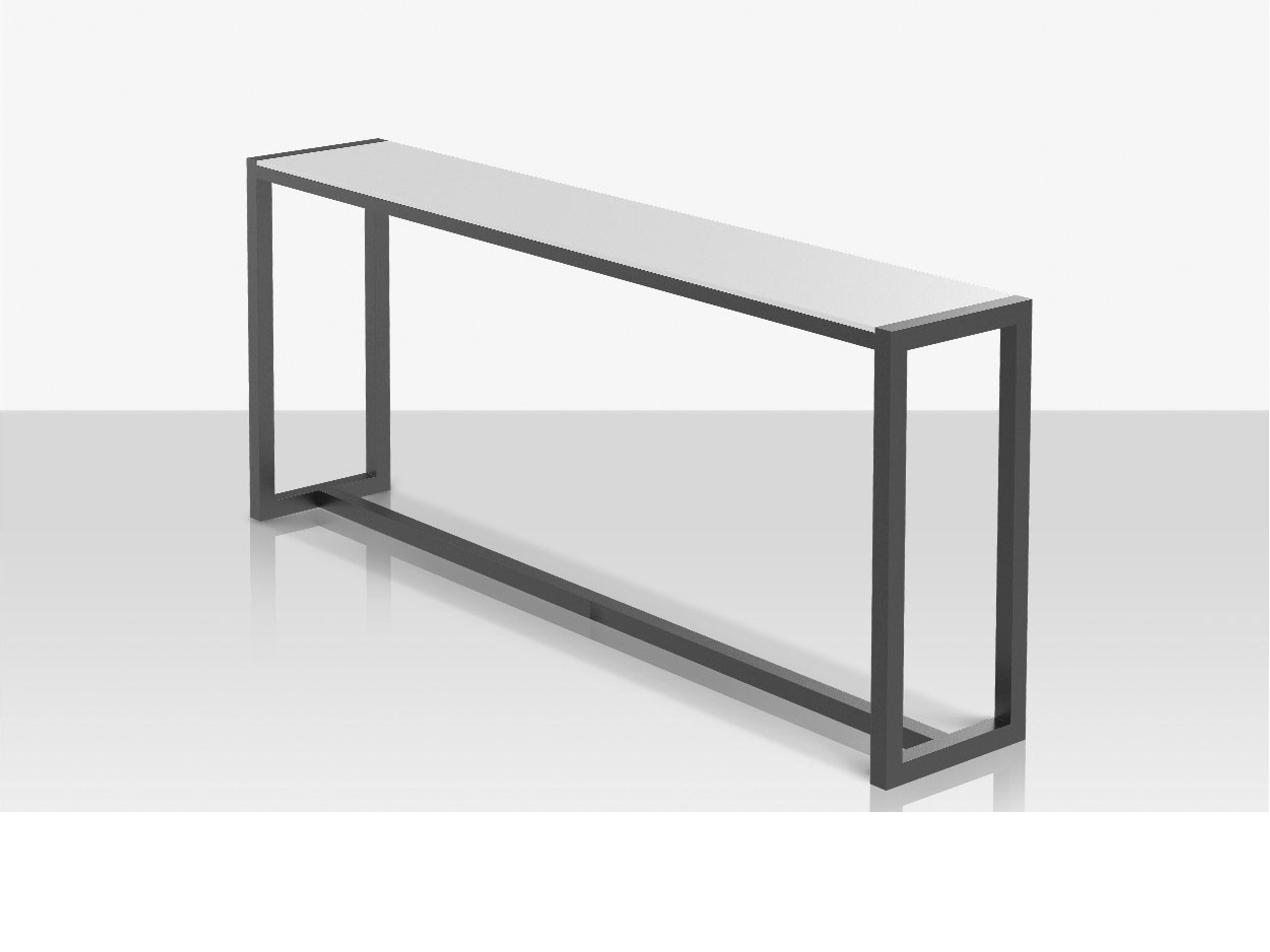 Decoscape Modera Aluminum Large Rectangular Drink Rail Table