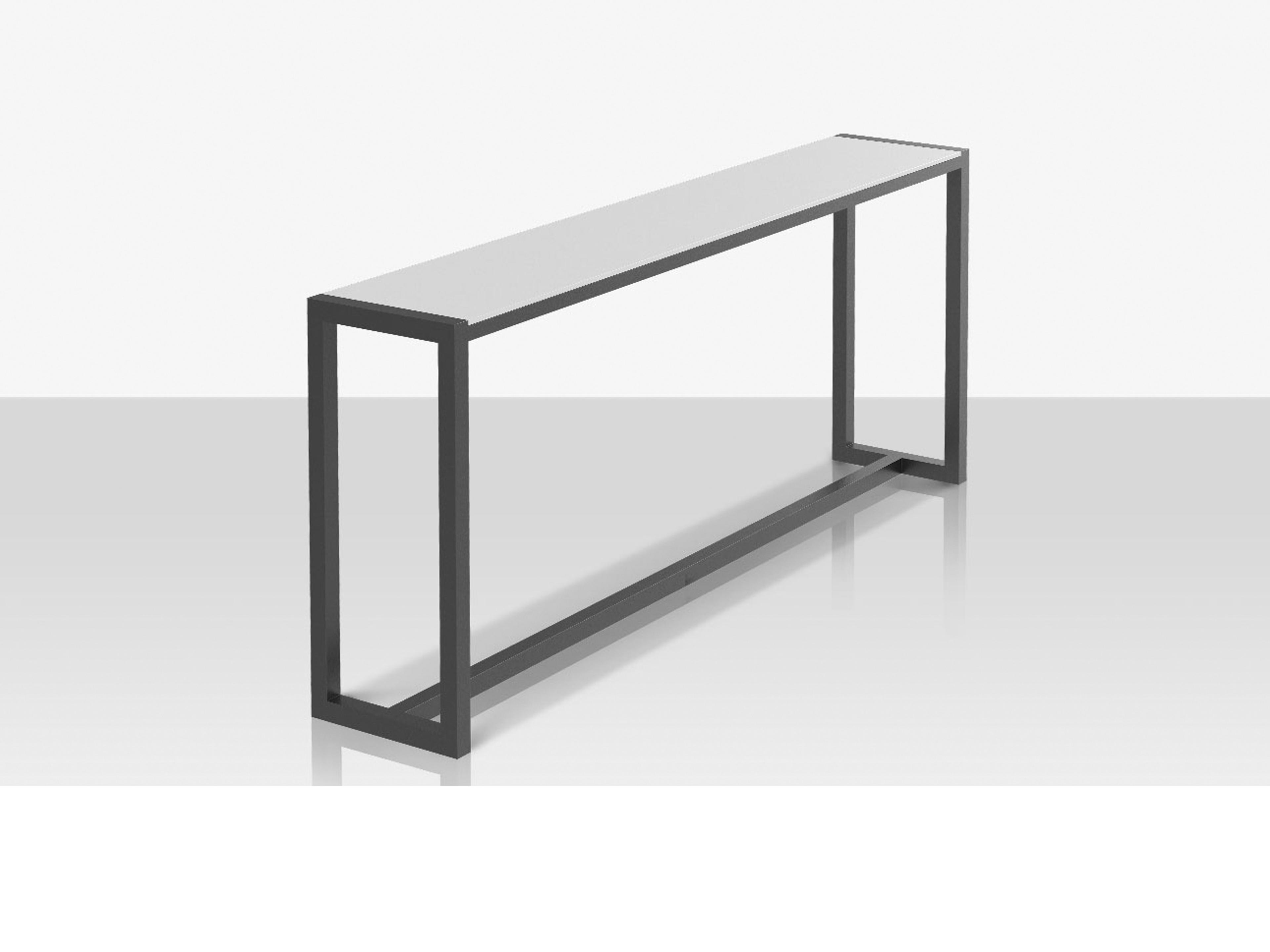 Decoscape Modera Aluminum Large Rectangular Drink Rail Table