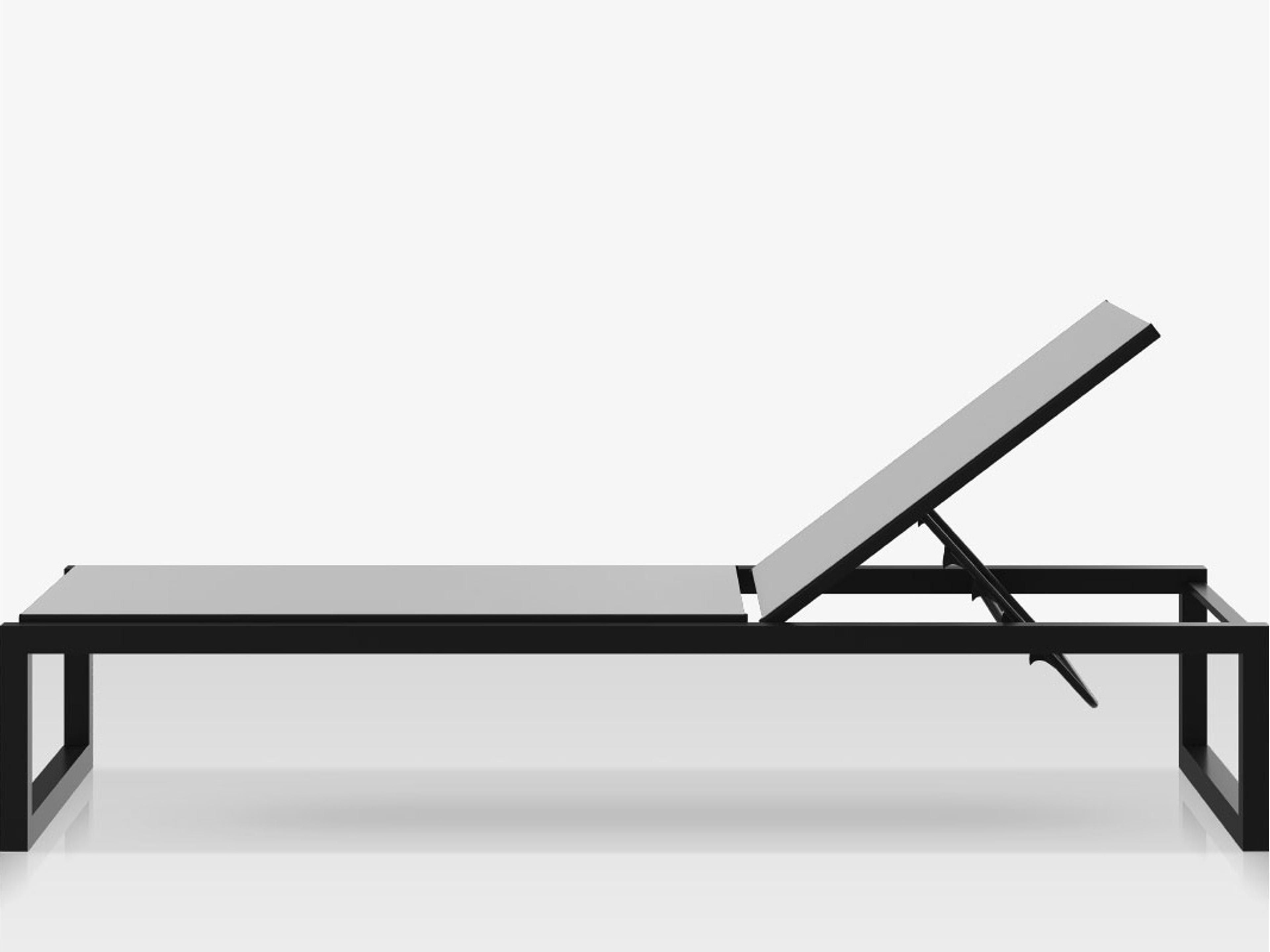 Decoscape Iconic Aluminum Sling Armless Chaise Lounge