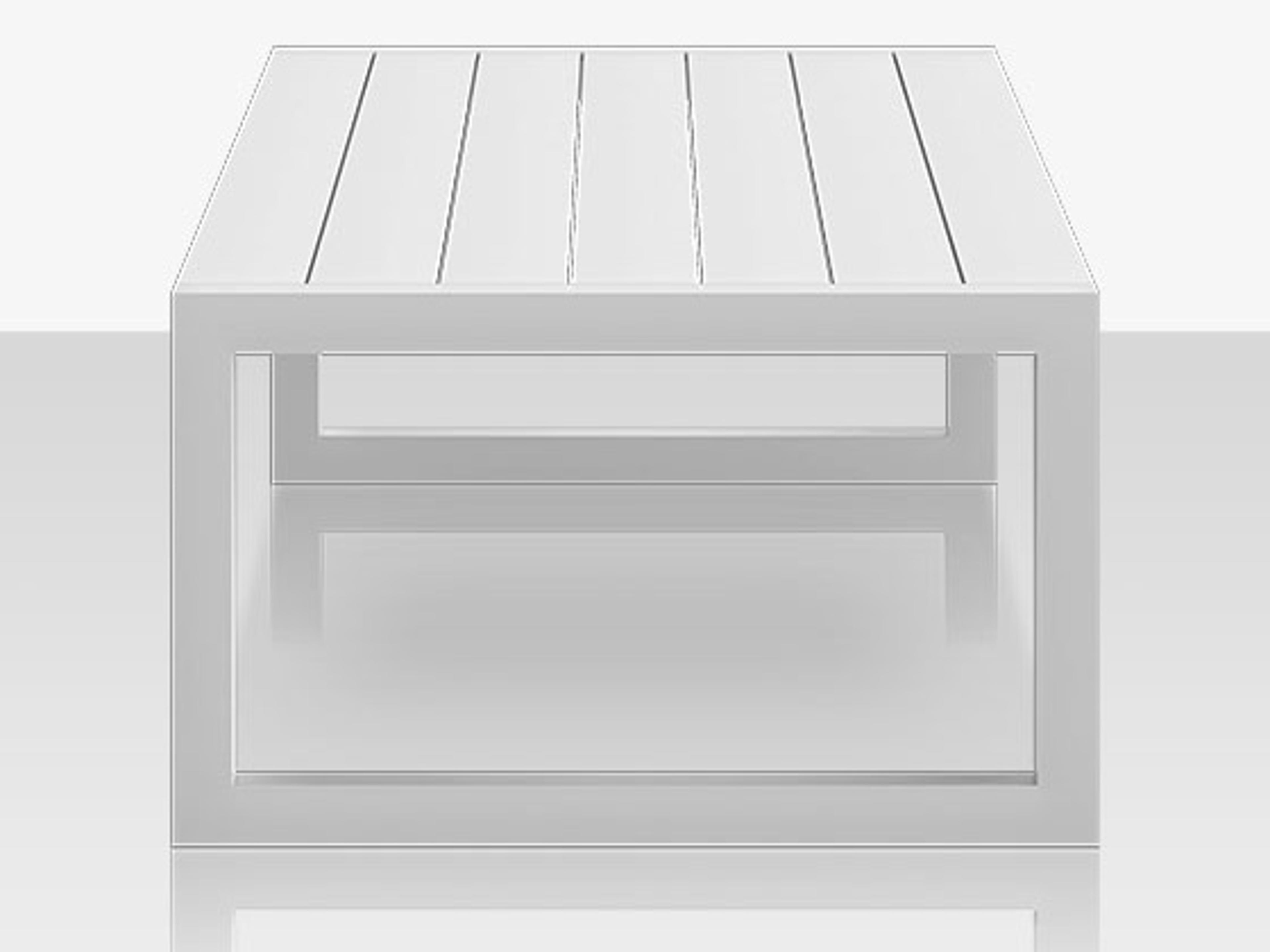 Decoscape Iconic Aluminum Small Rectangular Coffee Table