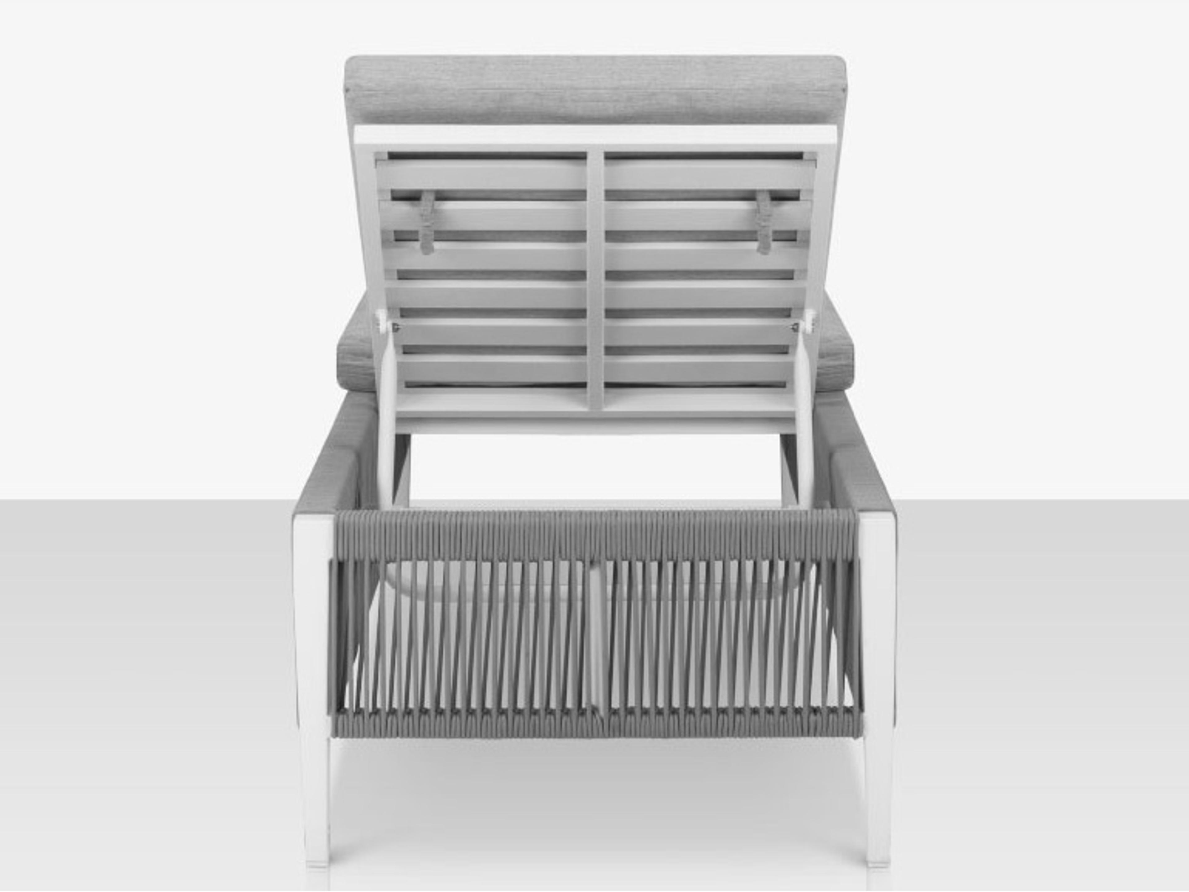 Decoscape Skye Quick Ship Aluminum Armless Chaise Lounge